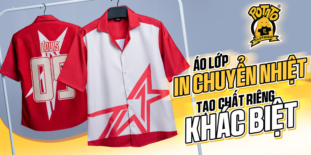 Áo sơ mi lớp in chuyển nhiệt mẫu 10