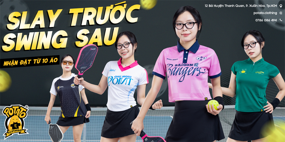 Đặt đồng phục thể thao nữ thiết kế riêng từ 10 áo tại Potato Clothing