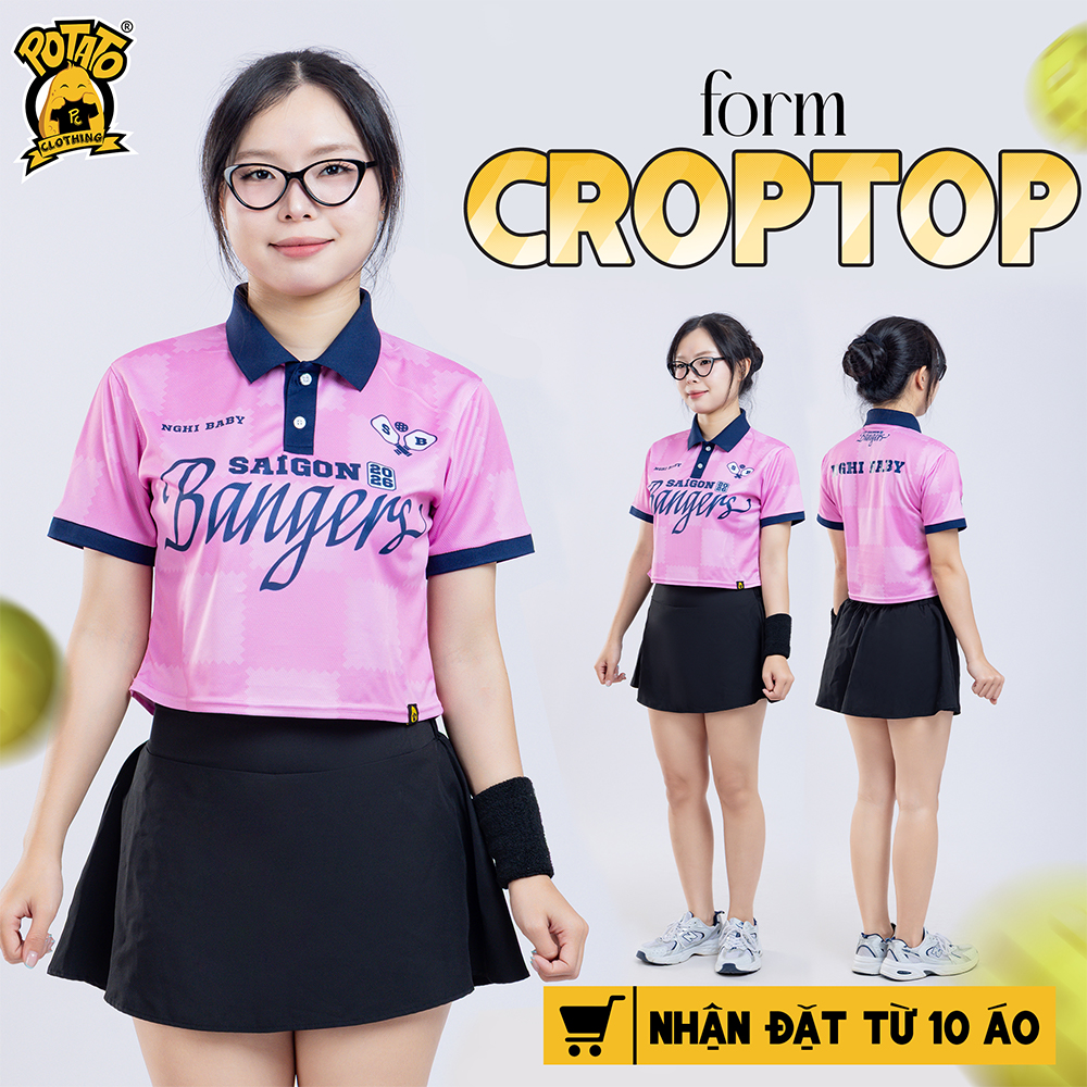 Form áo Croptop thể thao nữ Potato Clothing