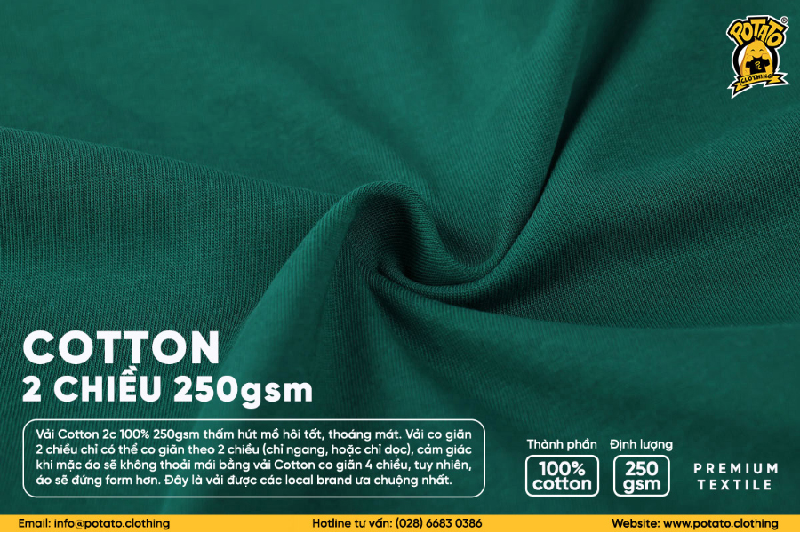 Vải Cotton 2 chiều có khả năng co giãn theo một hướng nhất định