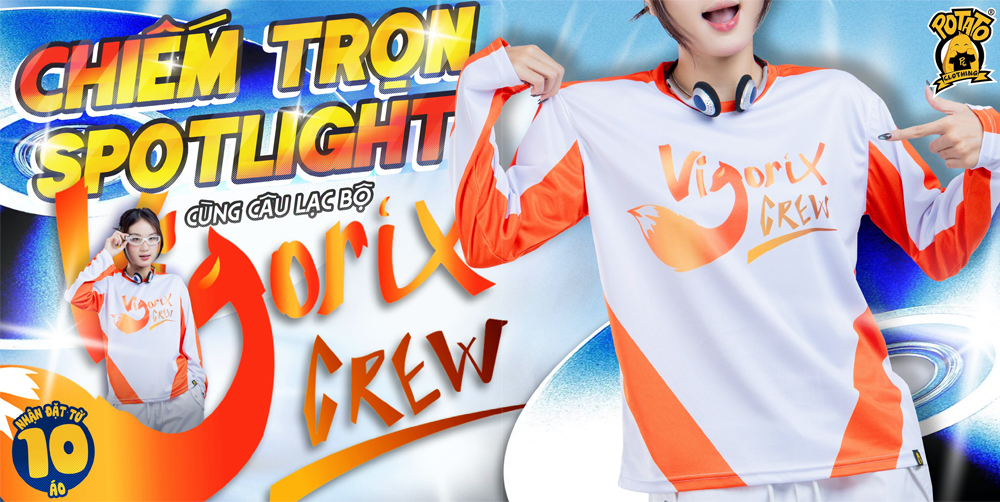 Áo thun lớp in chuyển nhiệt mẫu mới - Vigorix Crew
