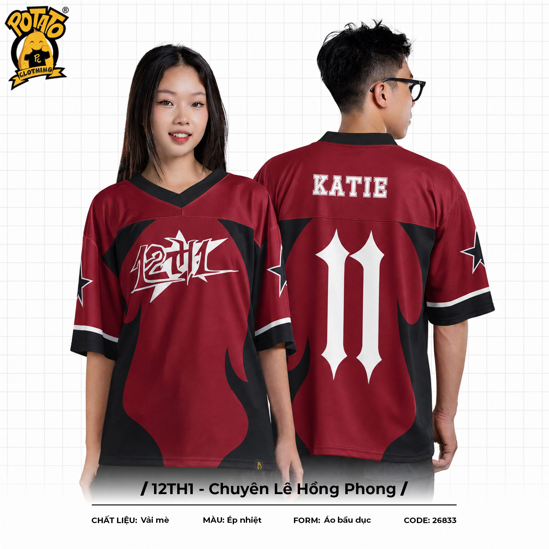 Áo lớp bóng bầu dục 12TH1 - Chuyên Lê Hồng Phong