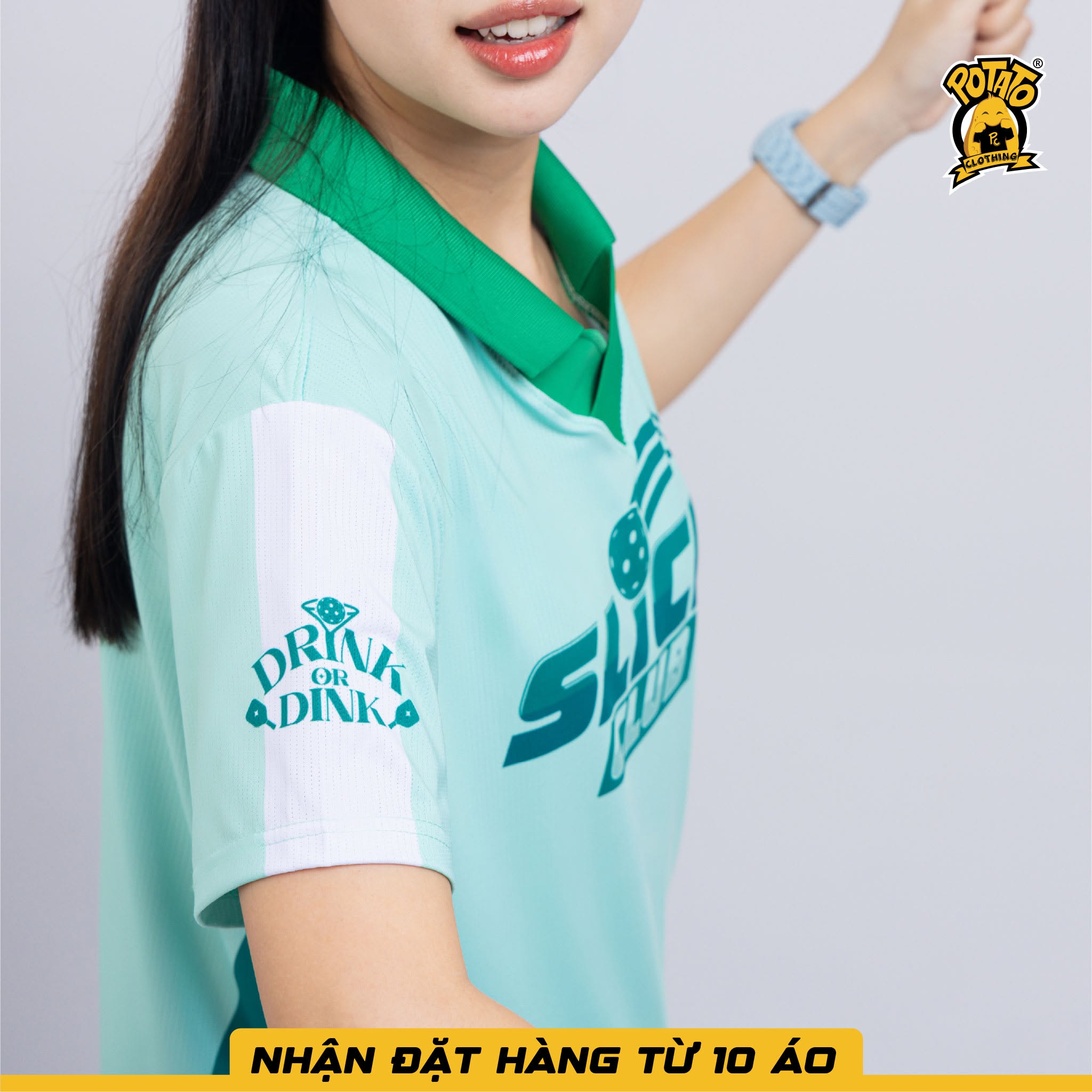 Đồng phục polo Slice Club - Pickleball xanh lá