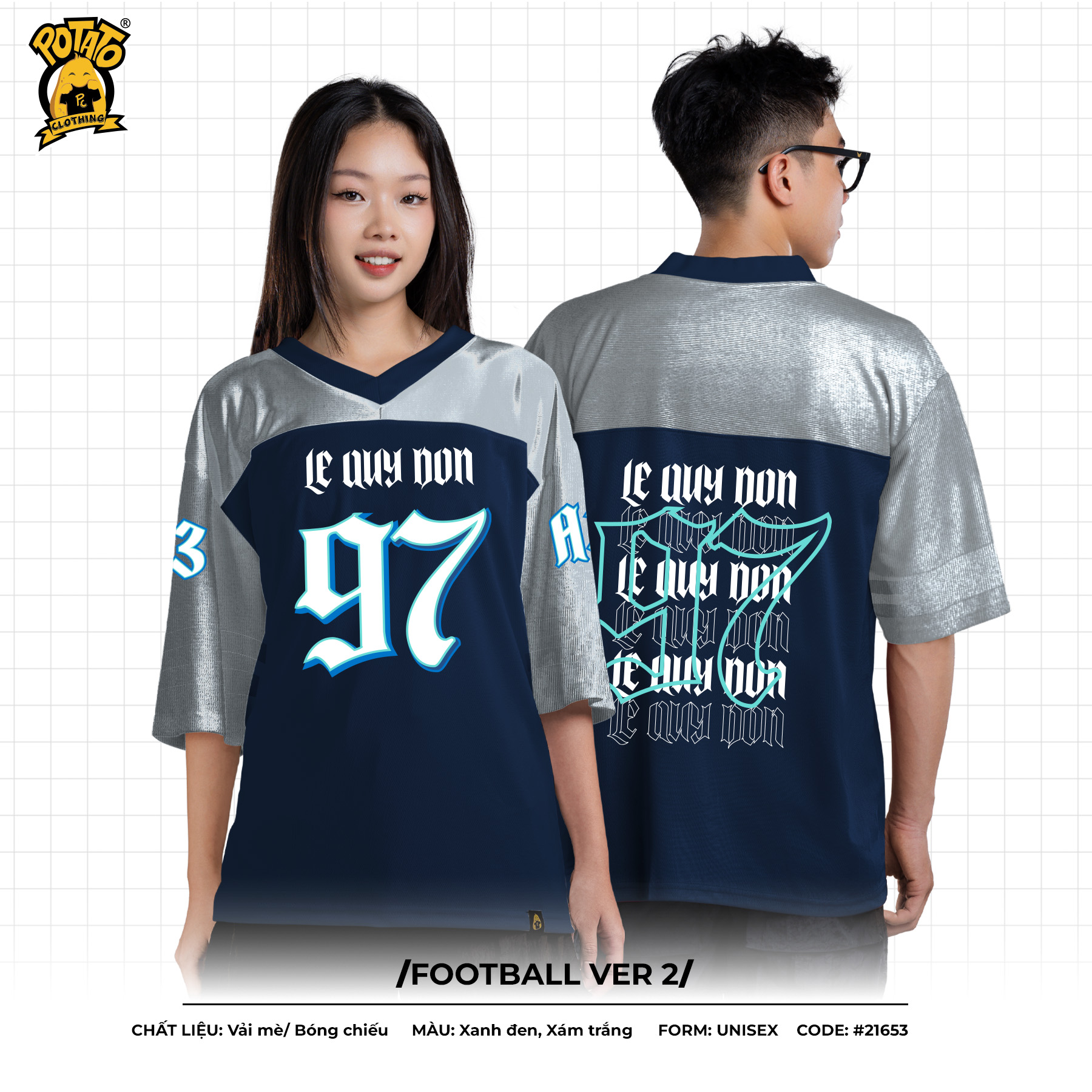 Áo lớp Football Ver 2 - Xanh dương