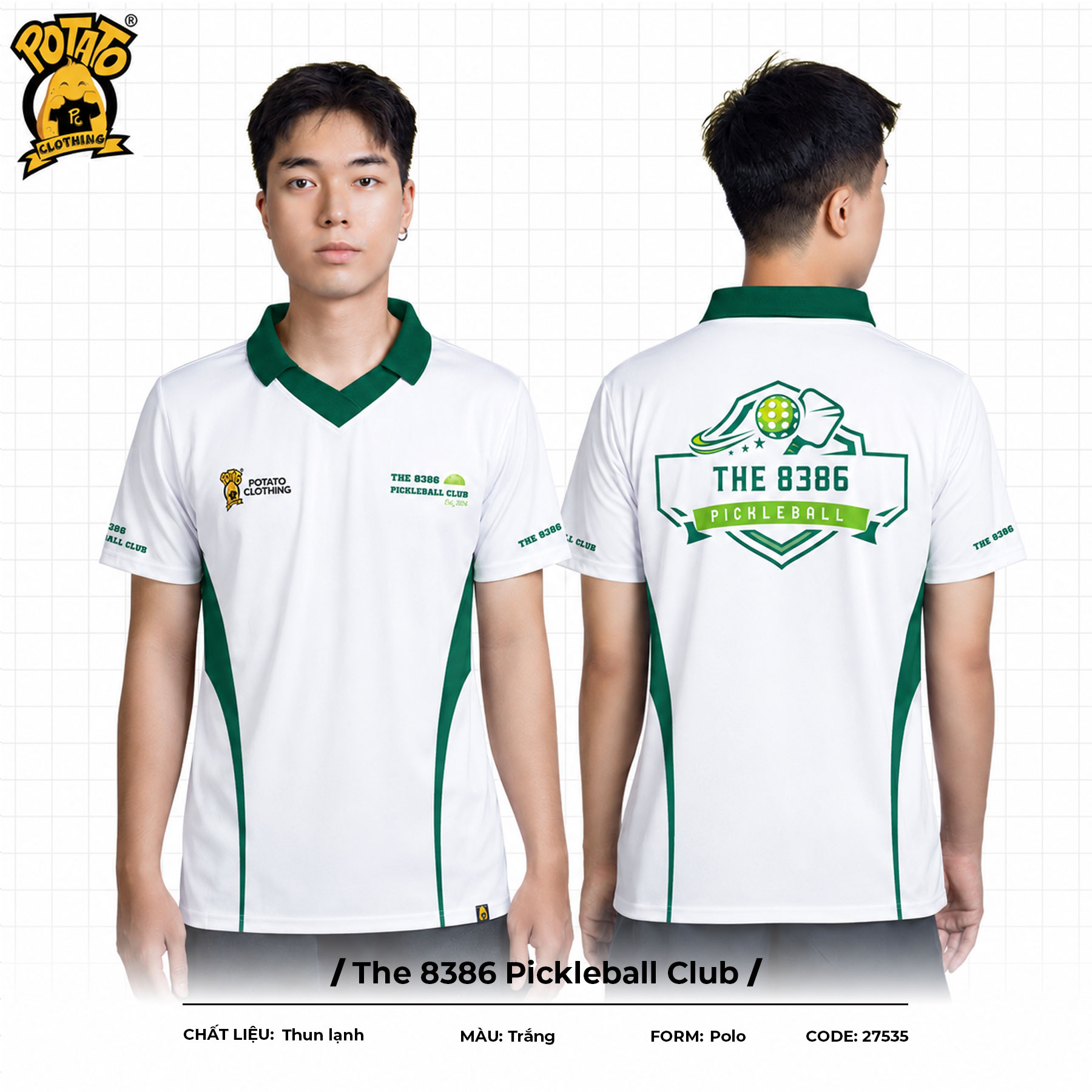 Đồng phục polo Pickleball The 8386 Pickleball Club