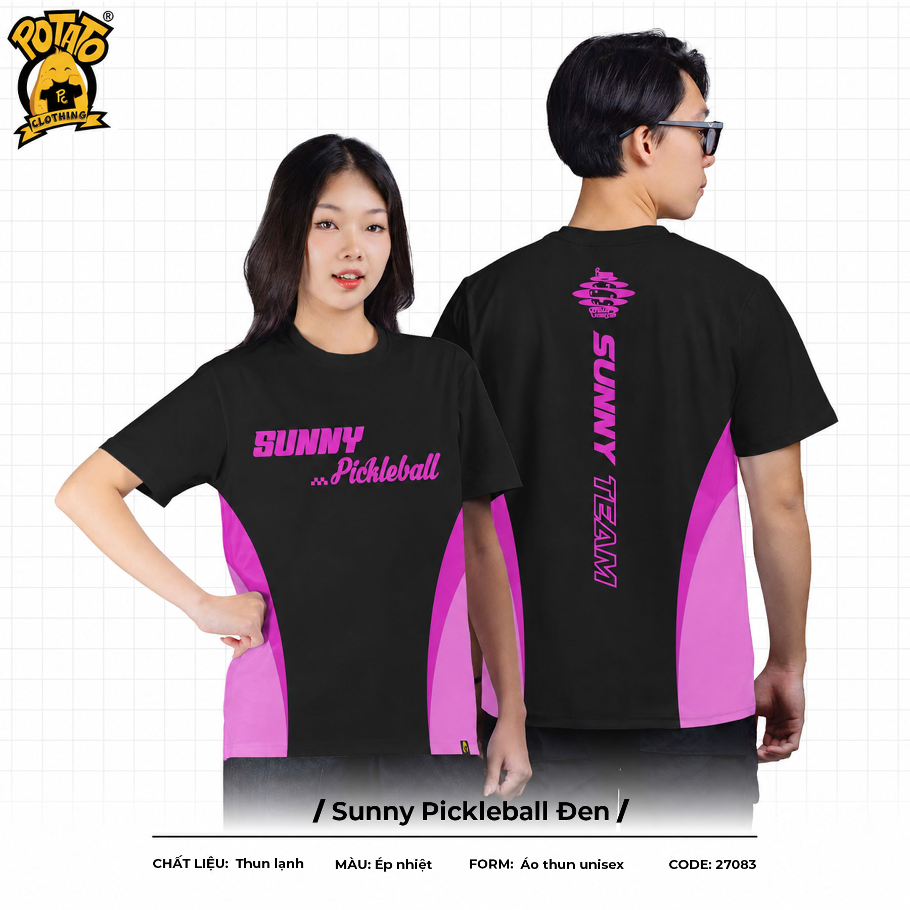 Đồng Phục Pickleball Sunny Pickleball Đen