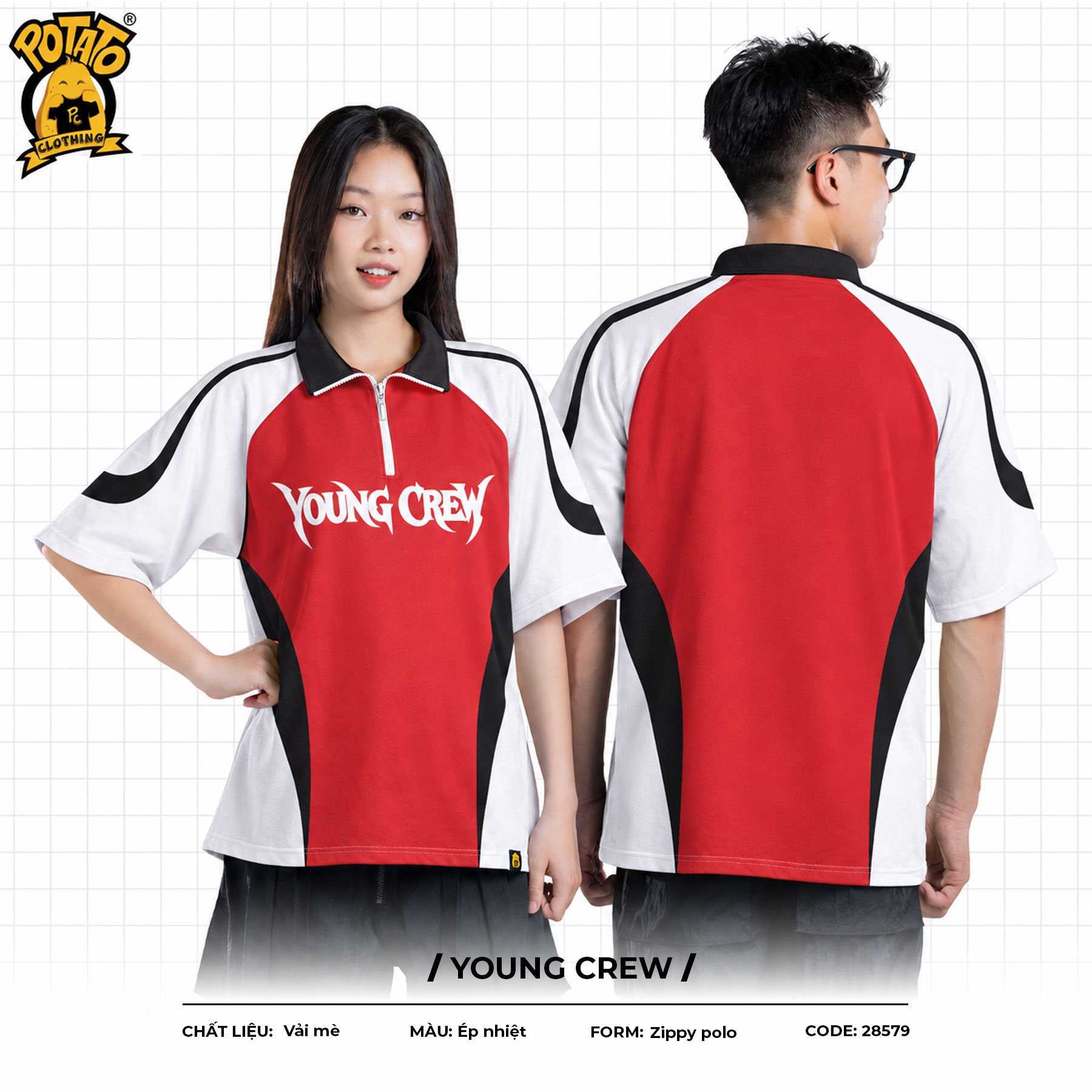 Đồng phục zippy polo Young Crew