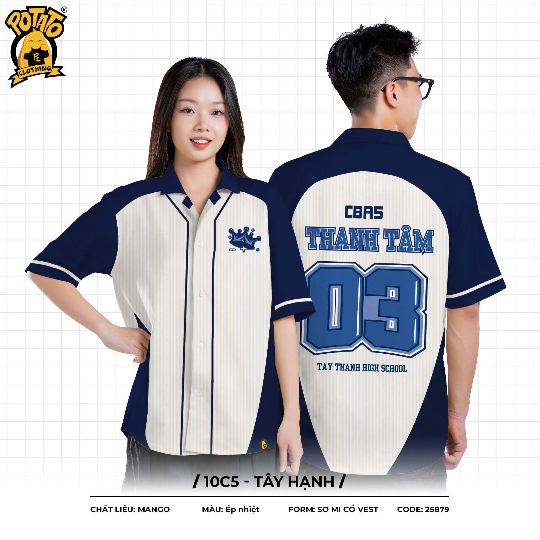 ÁO LỚP SƠ MI 10C5 - TÂY HẠNH