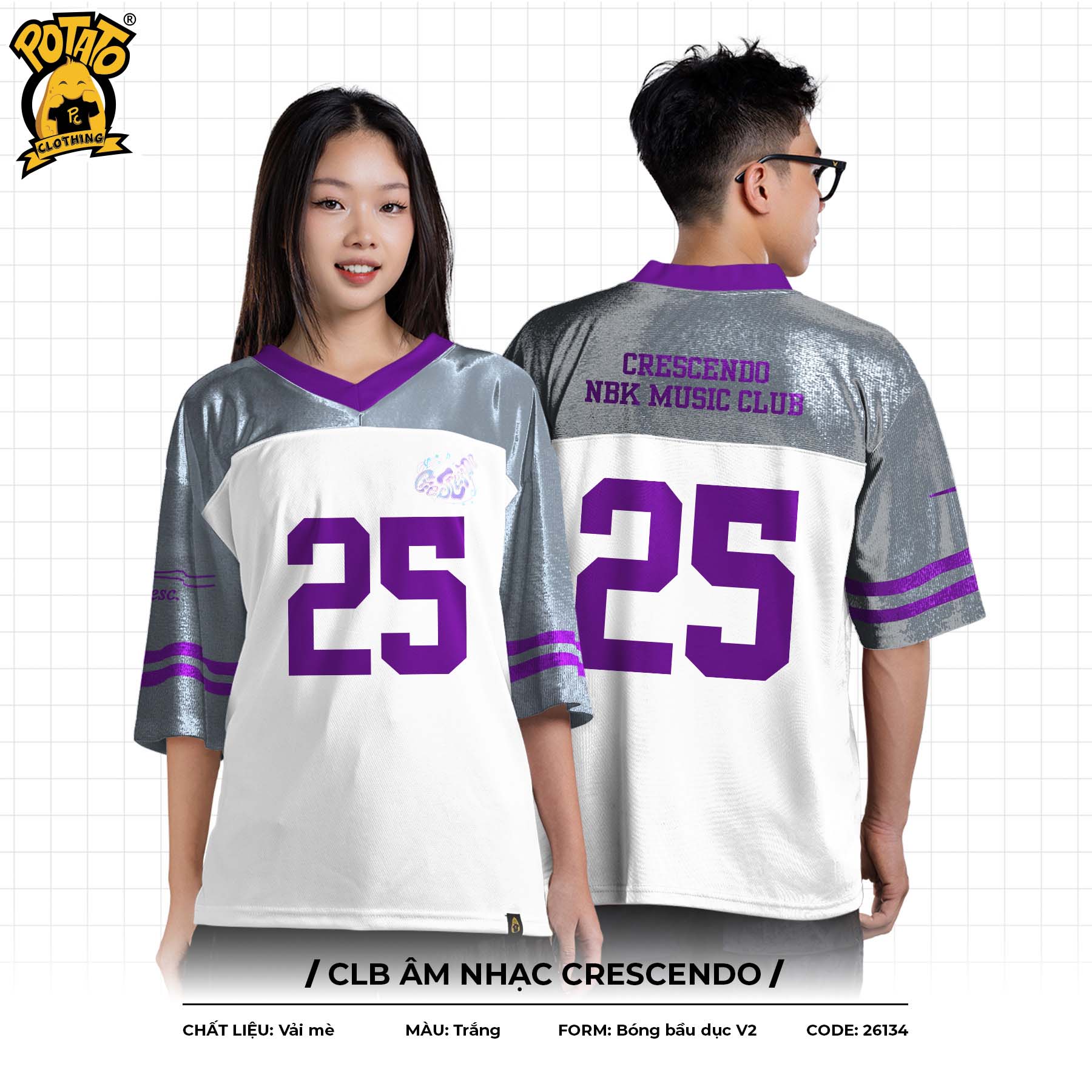 ÁO LỚP BÓNG BẦU DỤC CLB ÂM NHẠC CRESCENDO