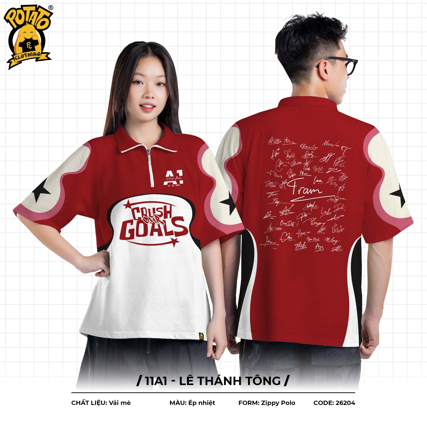 ÁO LỚP POLO ZIPPY CREW 11A1 - LÊ THÁNH TÔNG