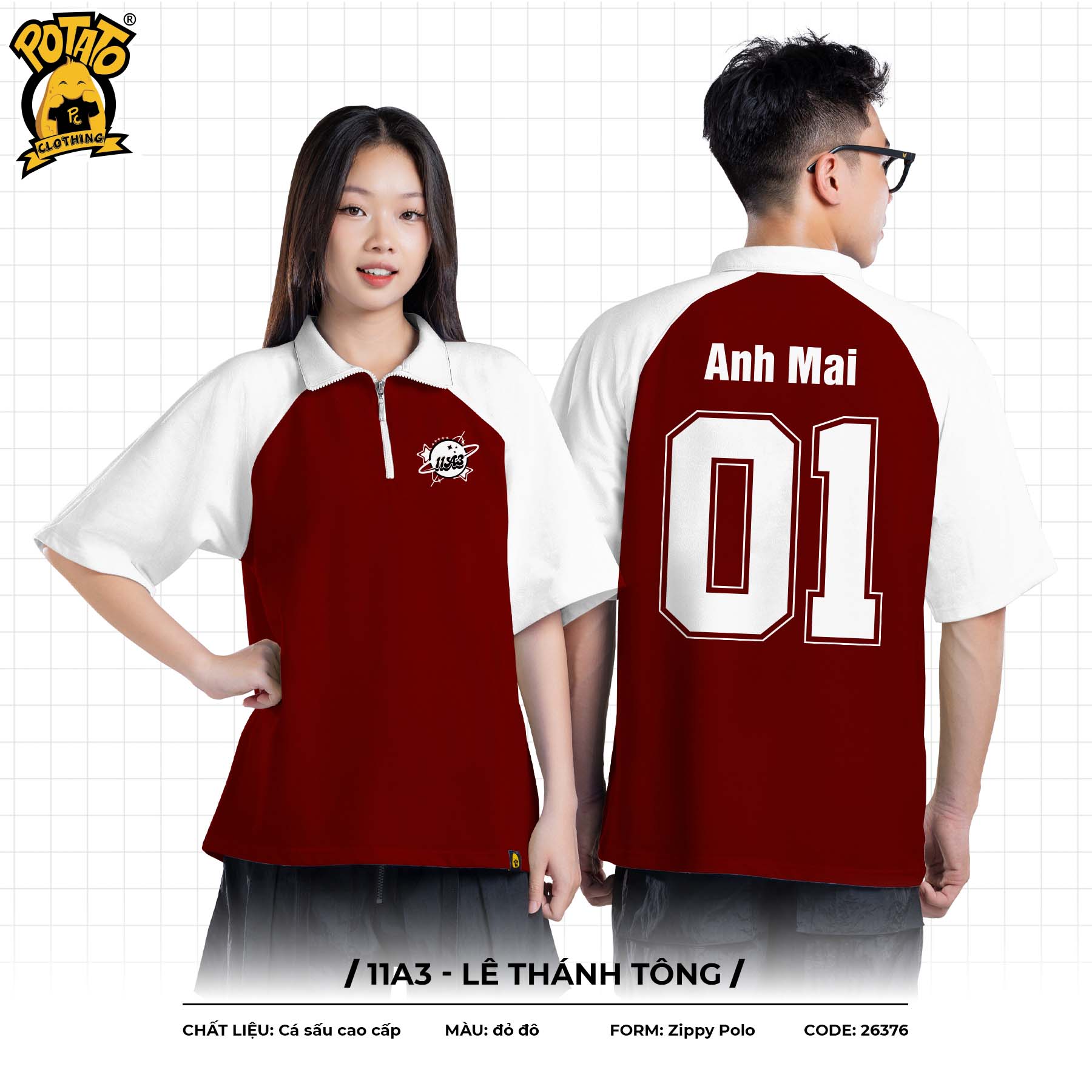 ÁO LỚP ZIPPY POLO 11A3 - LÊ THÁNH TÔNG