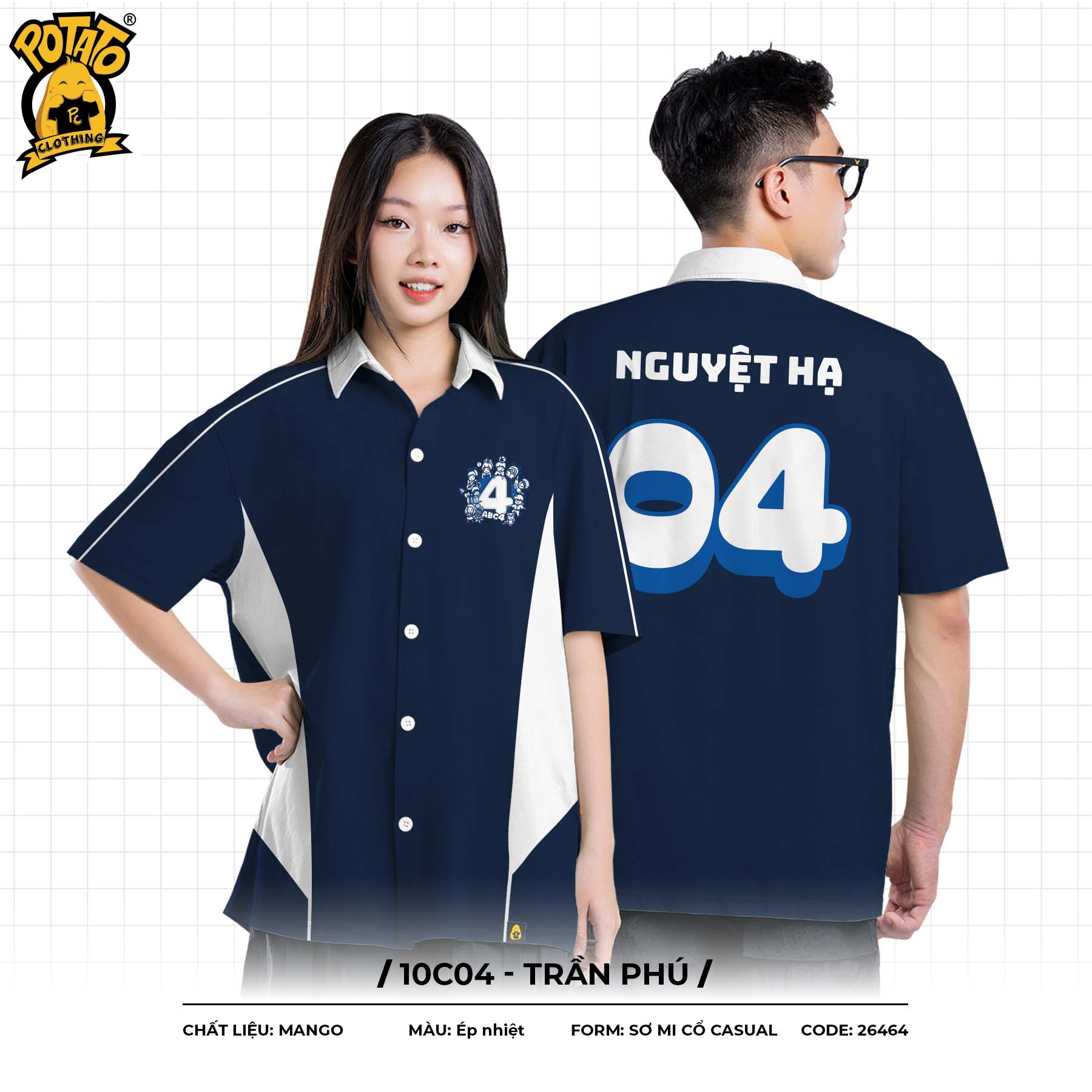 ÁO LỚP SƠ MI 10C04 - TRẦN PHÚ