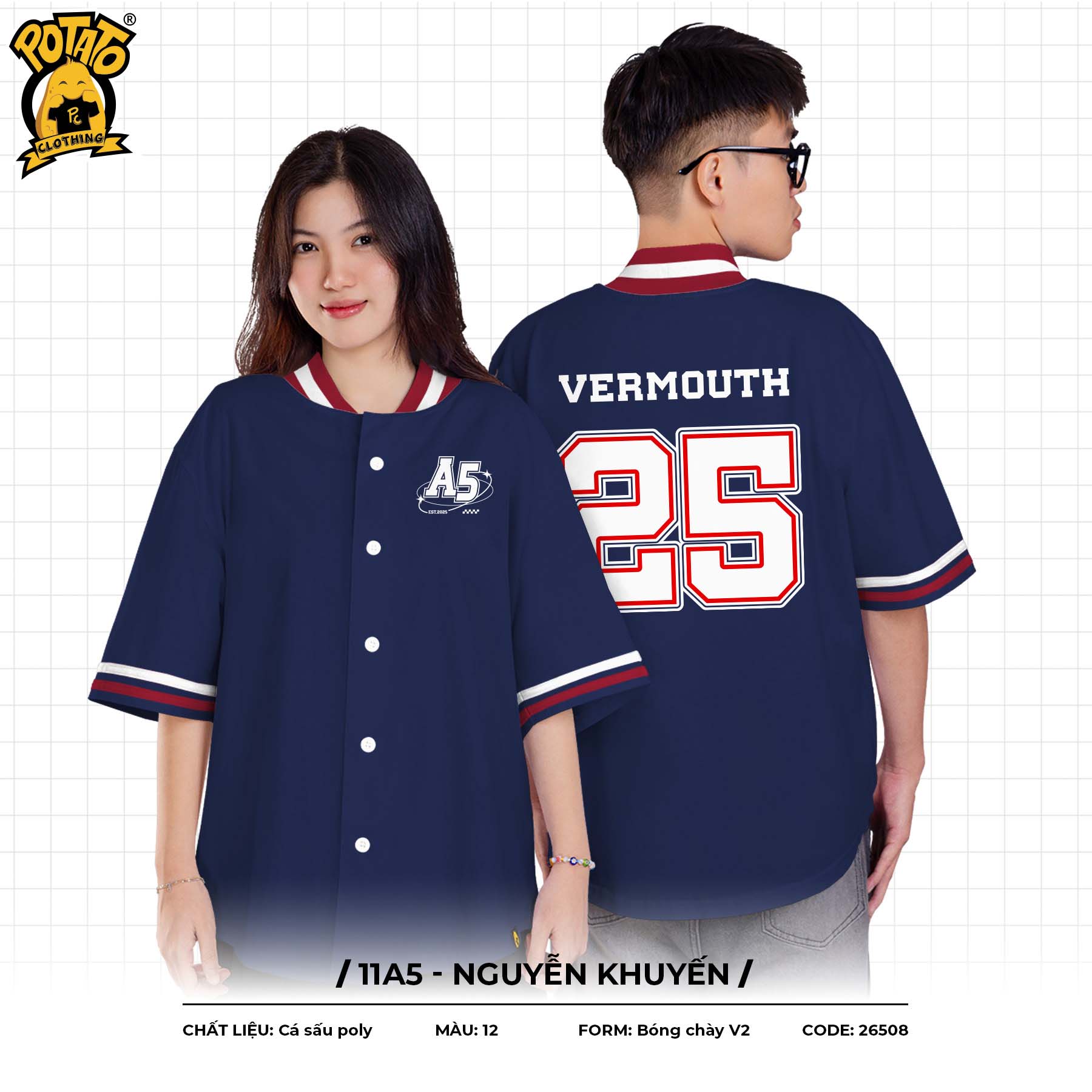 ÁO LỚP BÓNG CHÀY 11A5 - NGUYỄN KHUYẾN