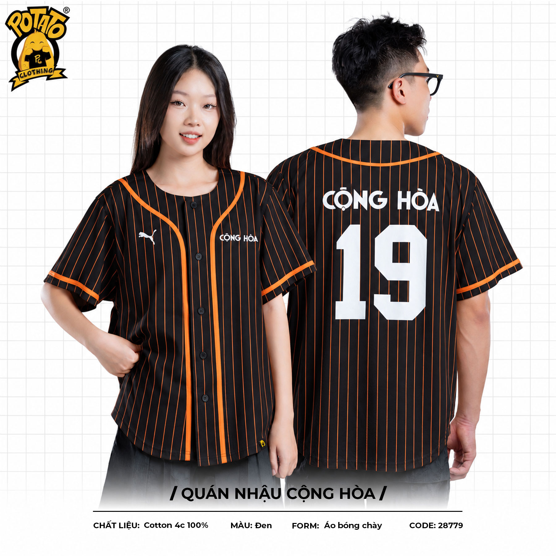 Đồng phục bóng chày Quán Nhậu Cộng Hòa