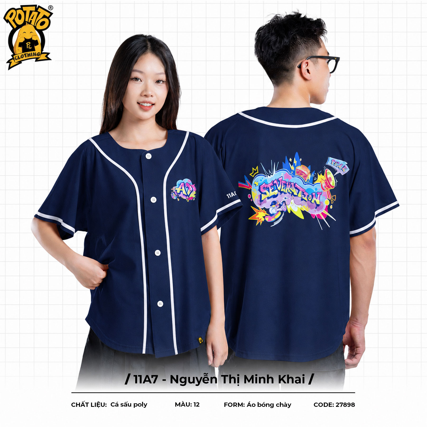 Áo lớp bóng chày 11A7 - Nguyễn Thị Minh Khai