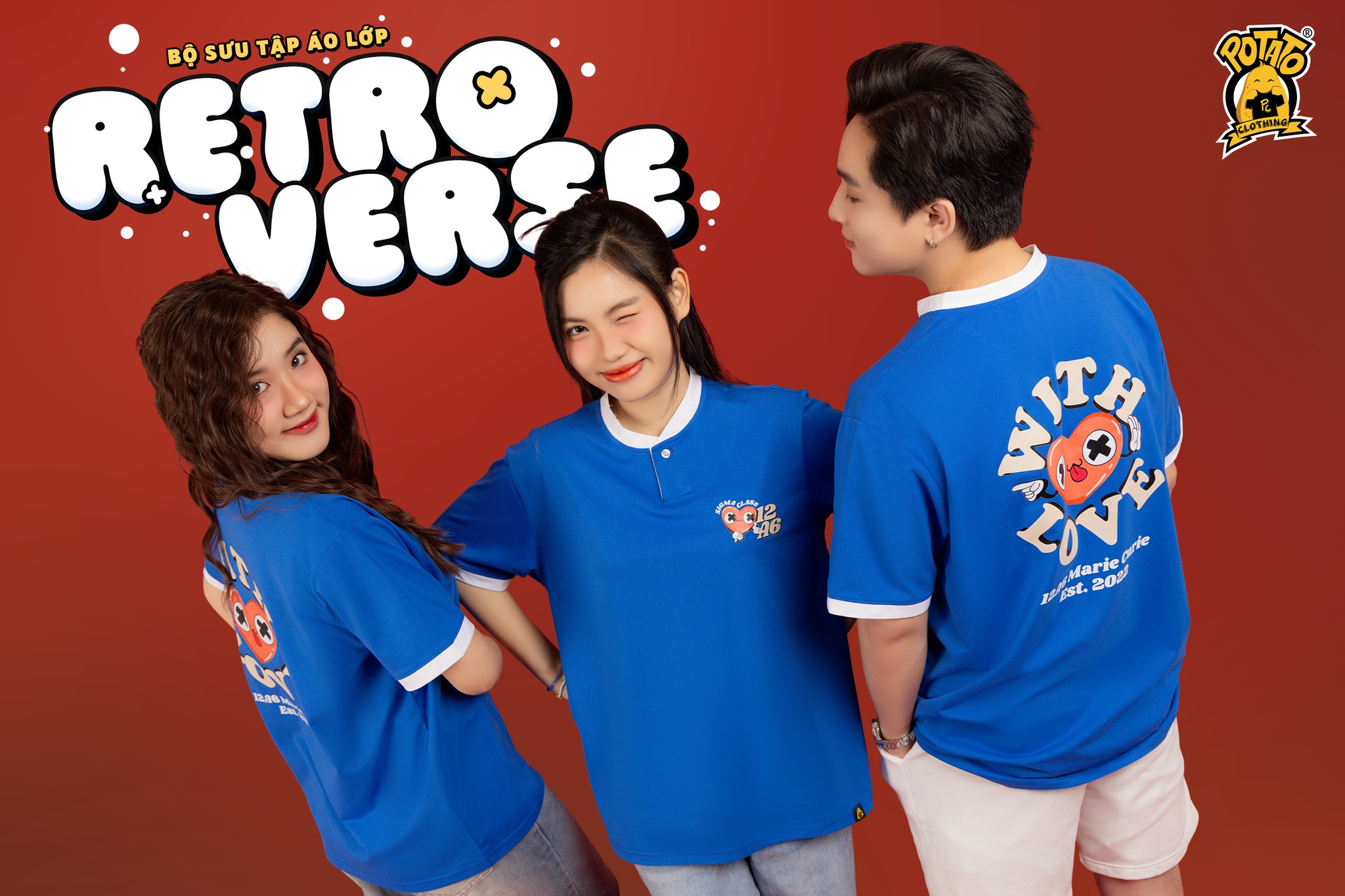 ÁO LỚP CỔ TRÒN RETROVERSE - XANH DƯƠNG