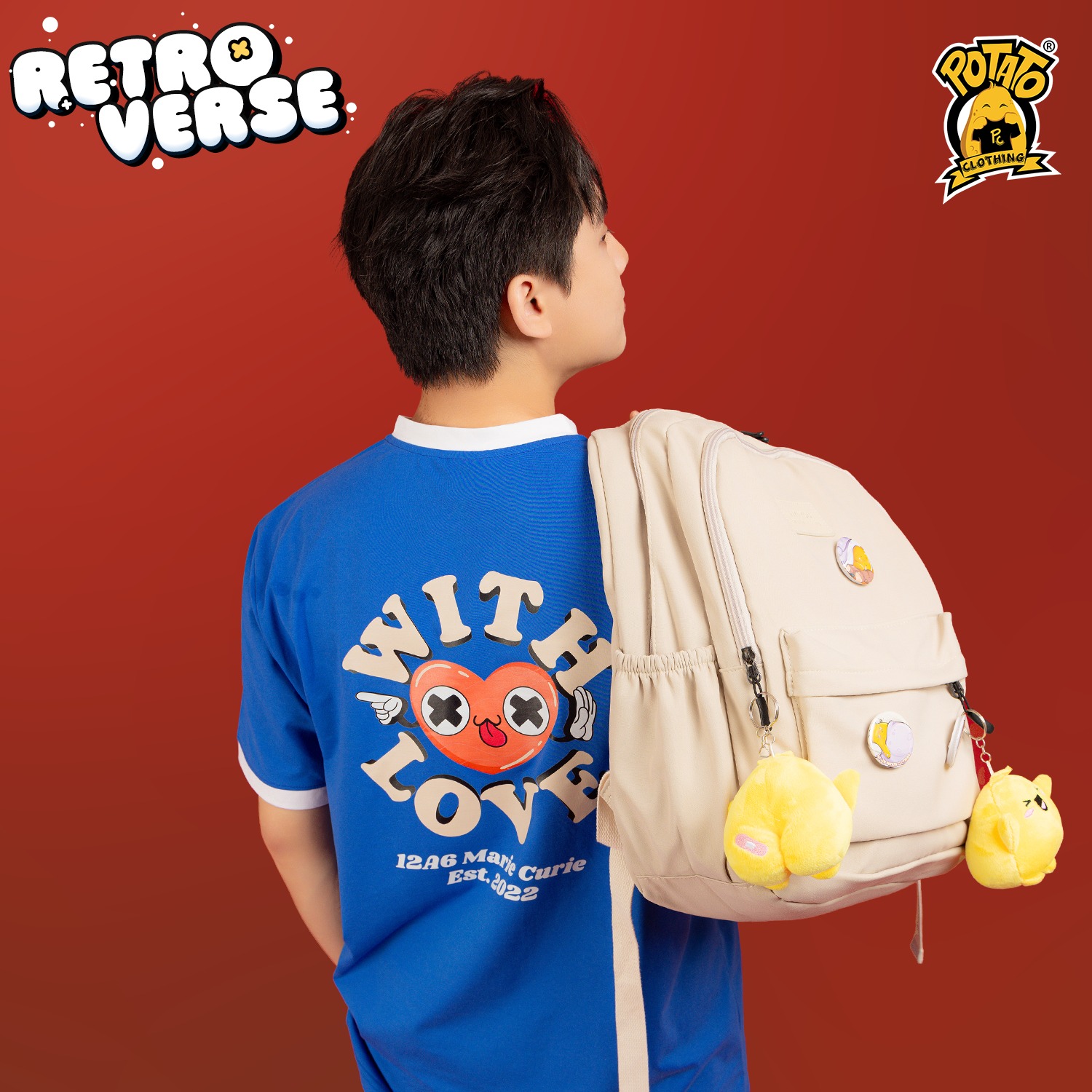 ÁO LỚP CỔ TRÒN RETROVERSE - XANH DƯƠNG