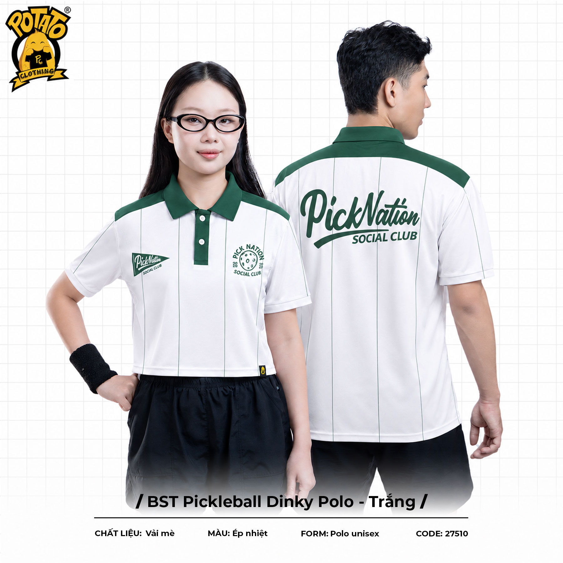 BST Đồng phục Dinky Polo Trắng