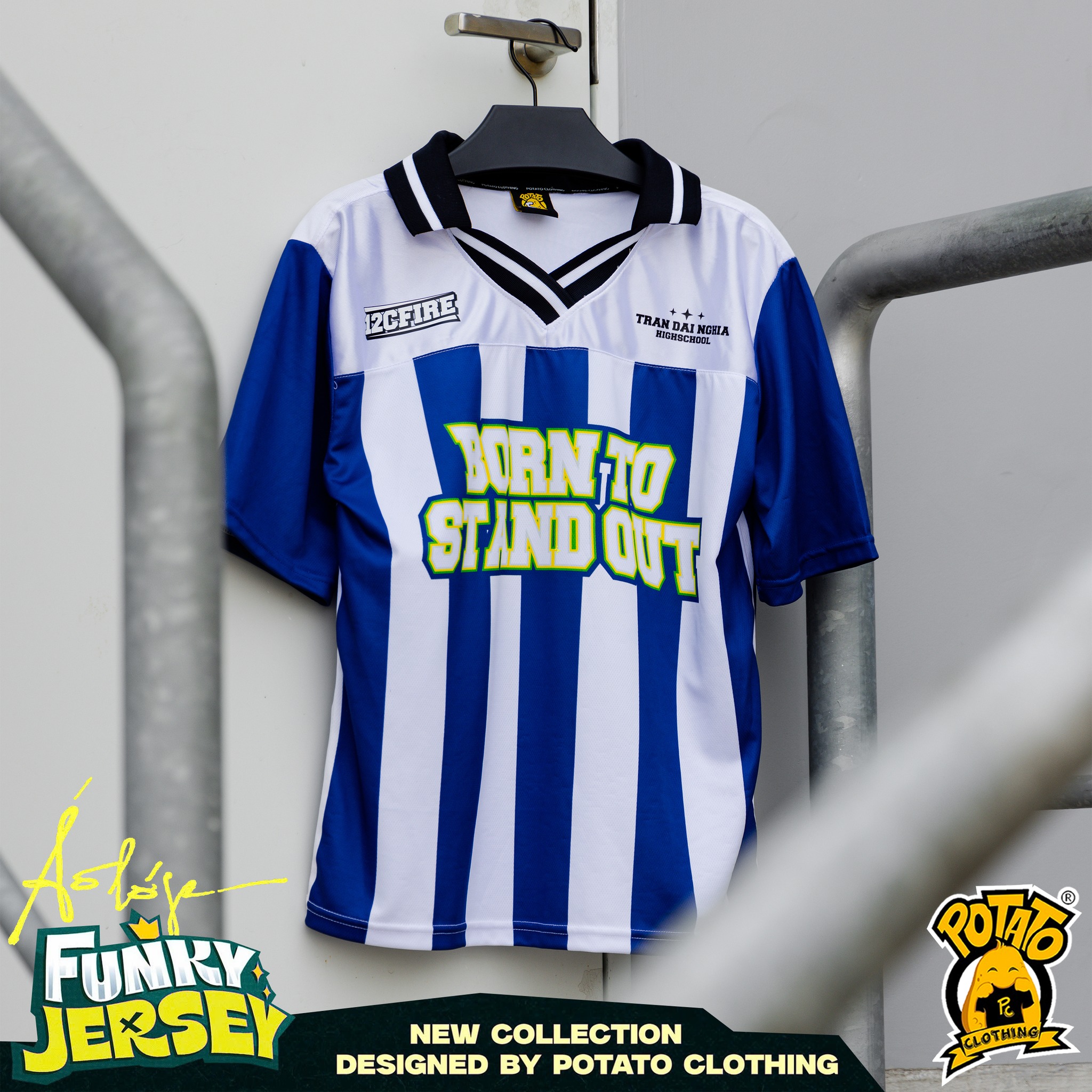 ÁO LỚP BÓNG BẦU DỤC FUNKY JERSEY - XANH DƯƠNG