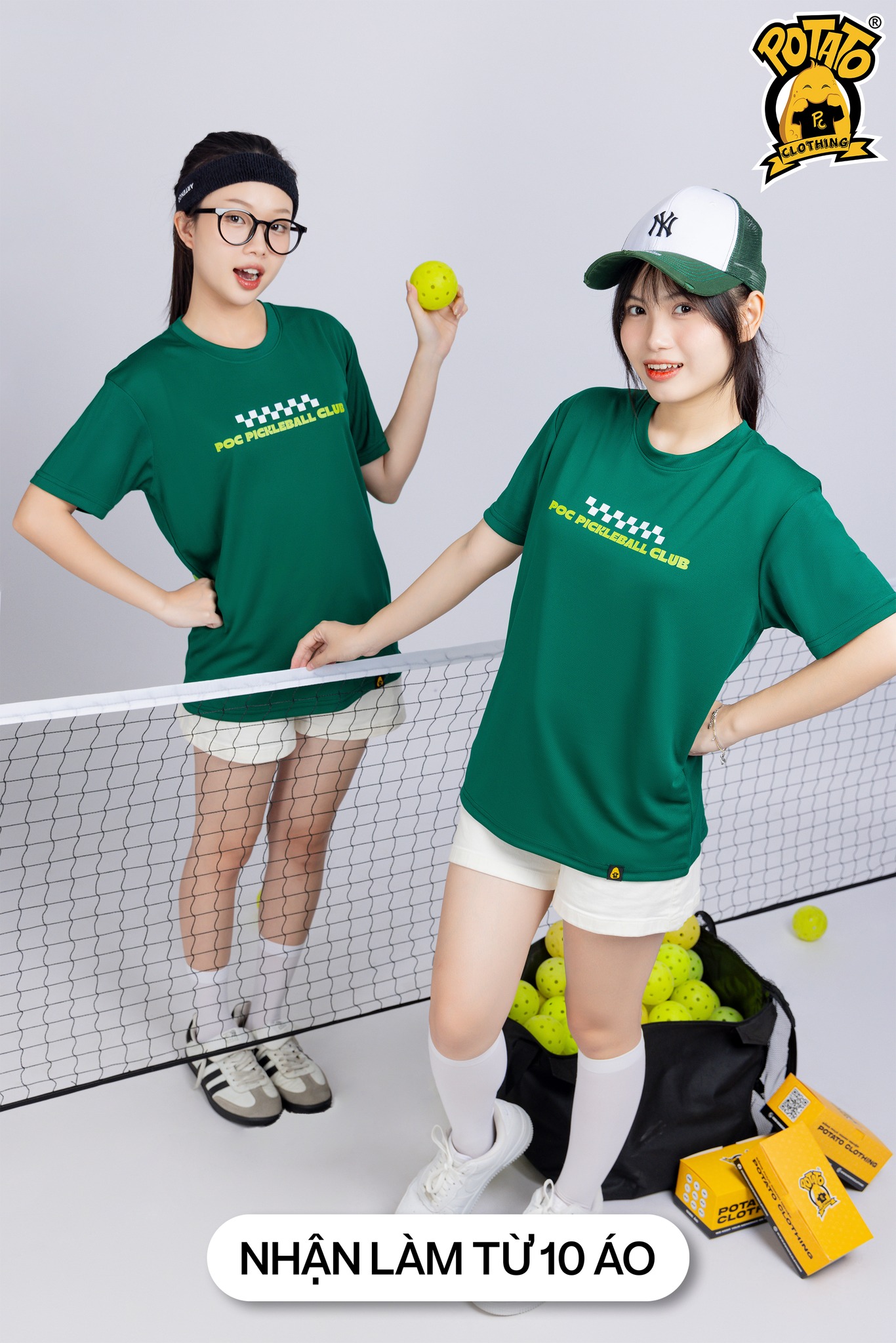 ĐỒNG PHỤC THỂ THAO POC PICKLEBALL CLUB - XANH LÁ