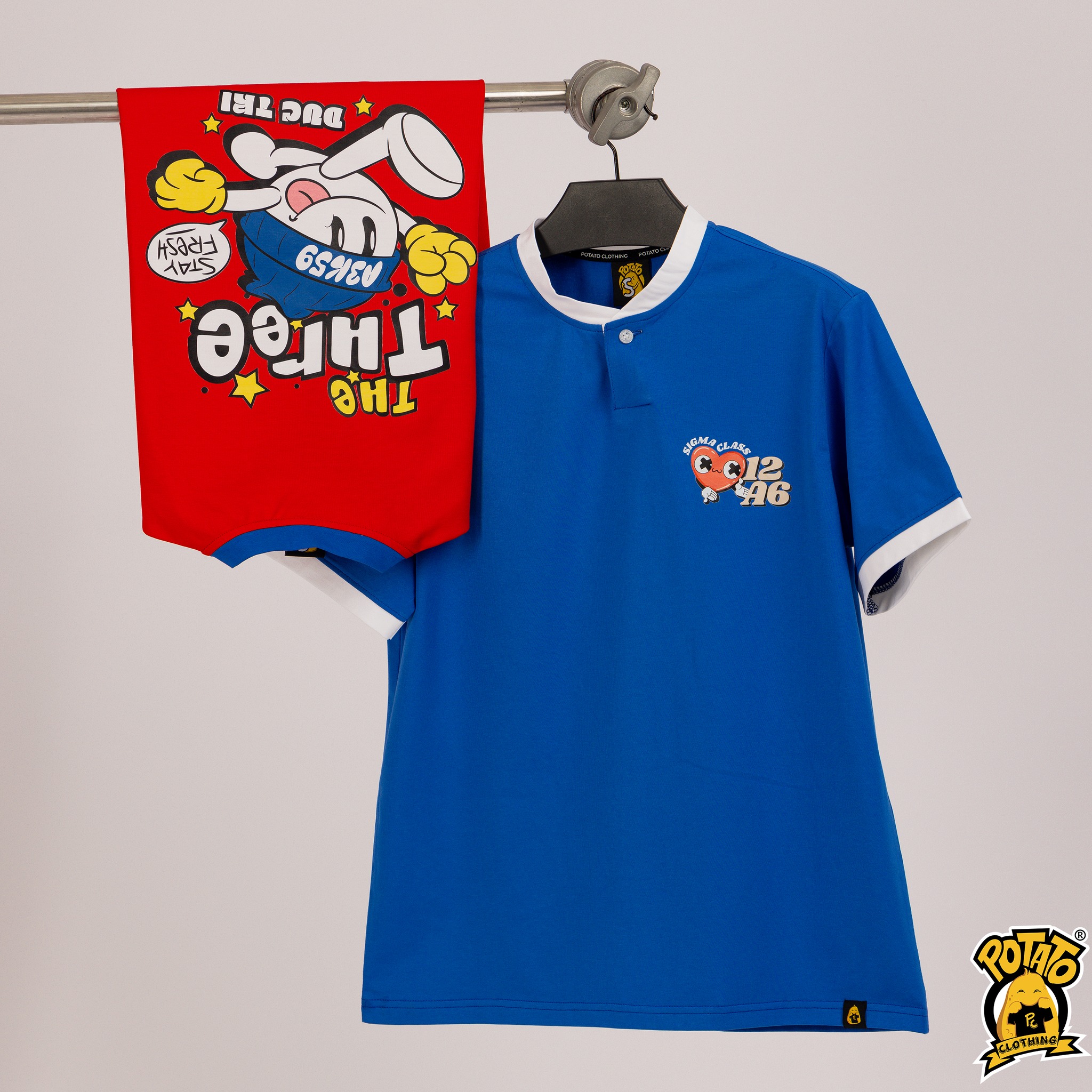 ÁO LỚP CỔ TRÒN RETROVERSE - XANH DƯƠNG