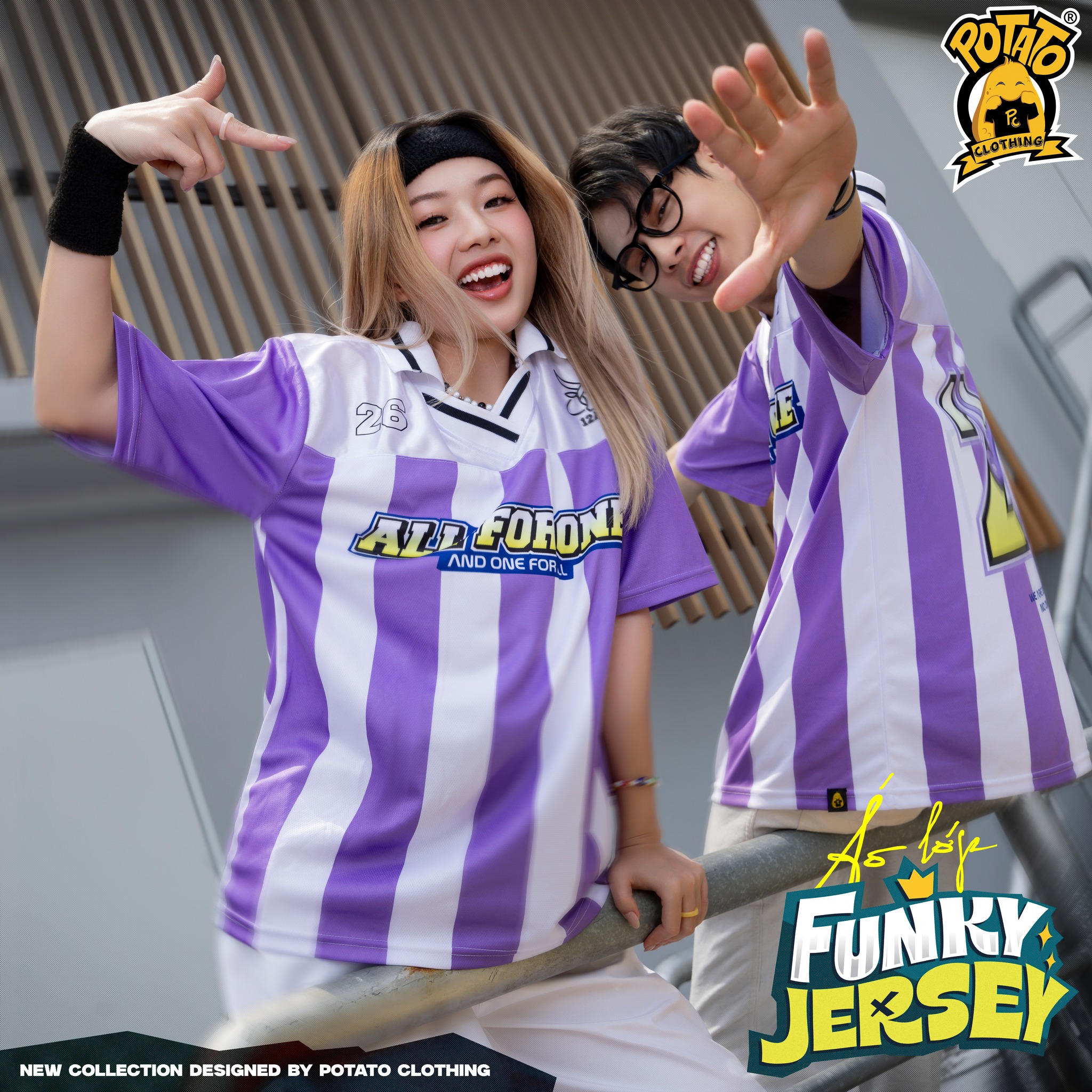 ÁO LỚP BÓNG BẦU DỤC FUNKY JERSEY - TÍM