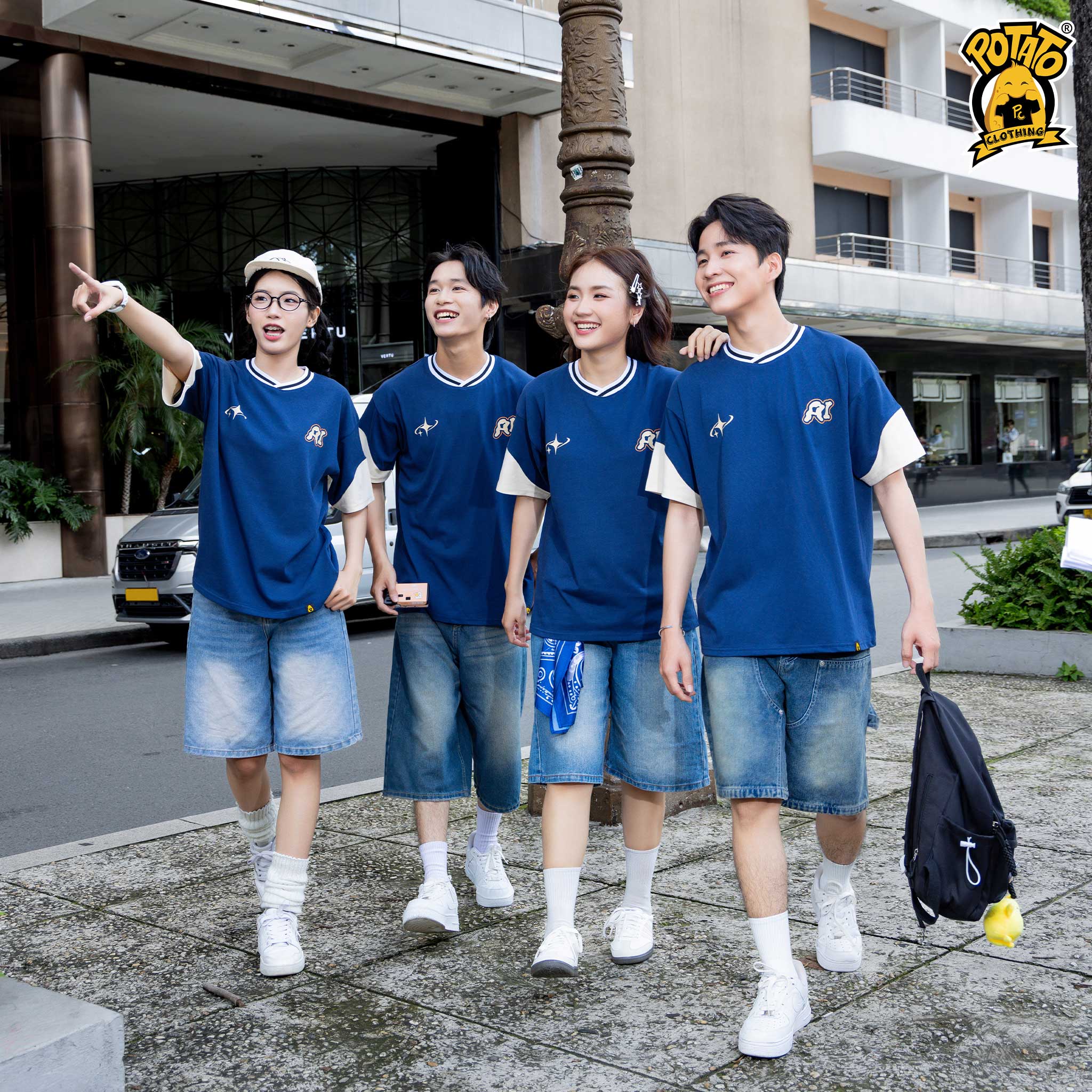 BST ÁO LỚP COOLINE XANH DƯƠNG