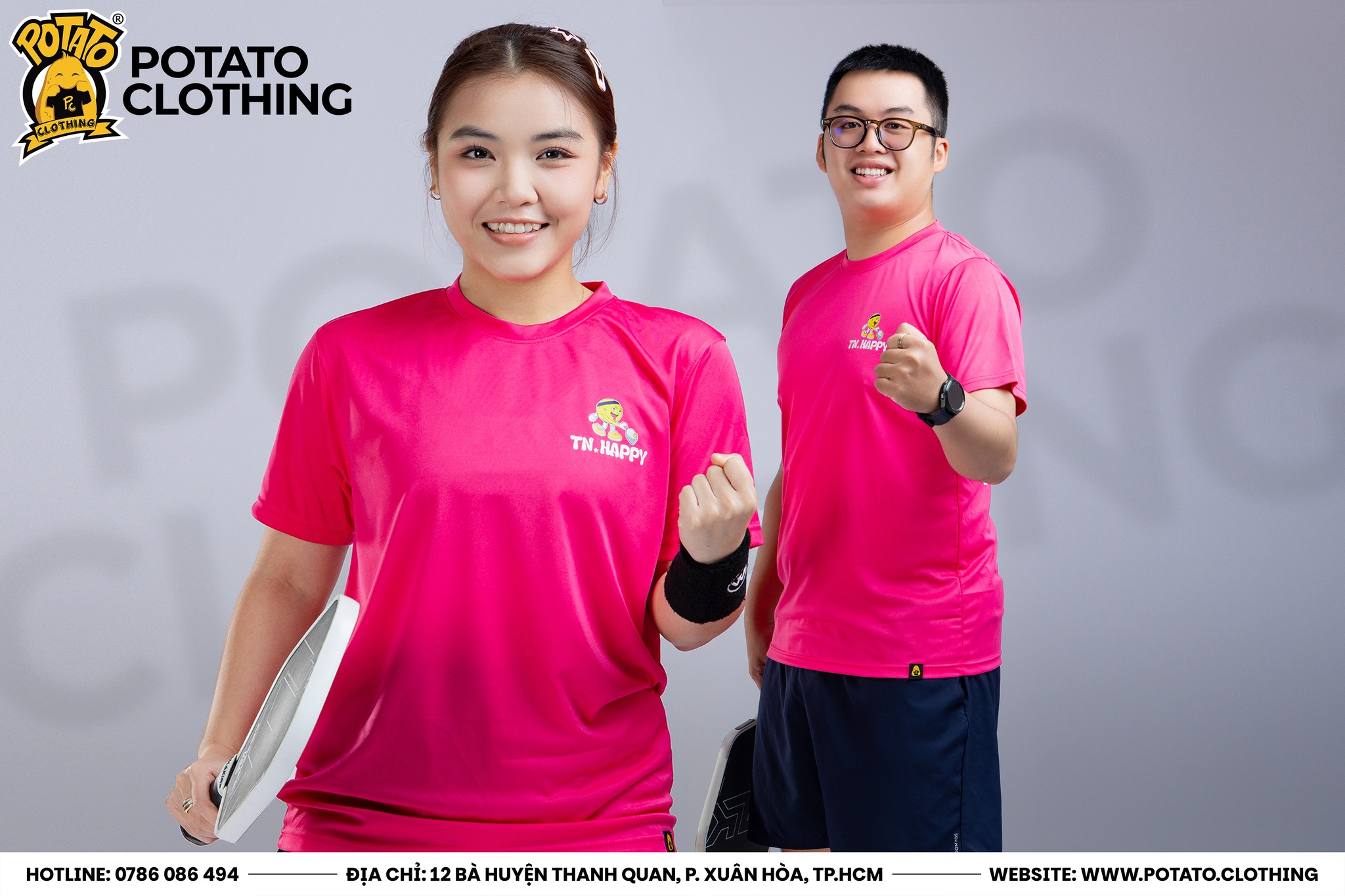 Đồng Phục Happy Pickleball Hồng