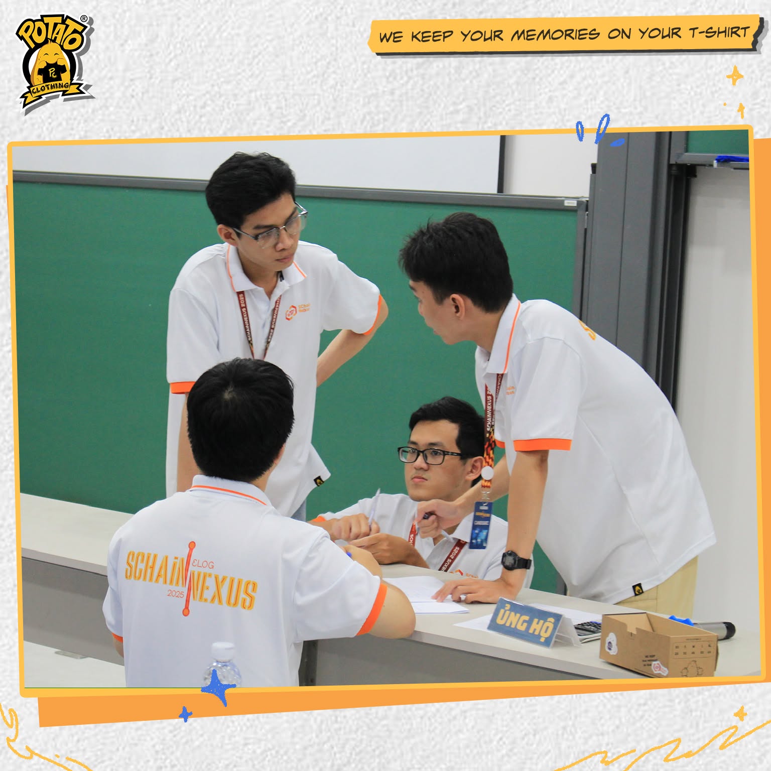 Đồng phục polo CLB SChainNexus - ĐH Bách Khoa trắng