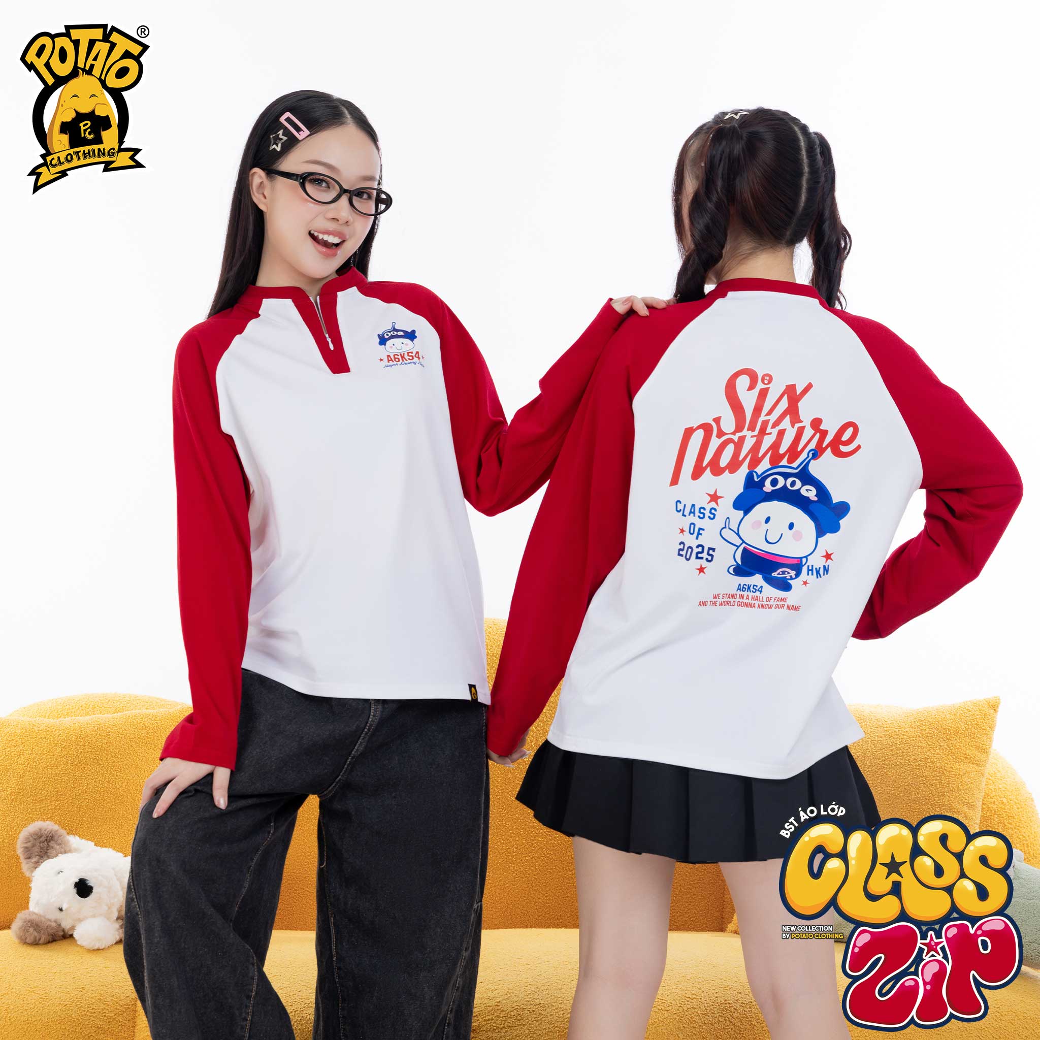 BST ÁO LỚP CLASSZIP TRẮNG ĐỎ