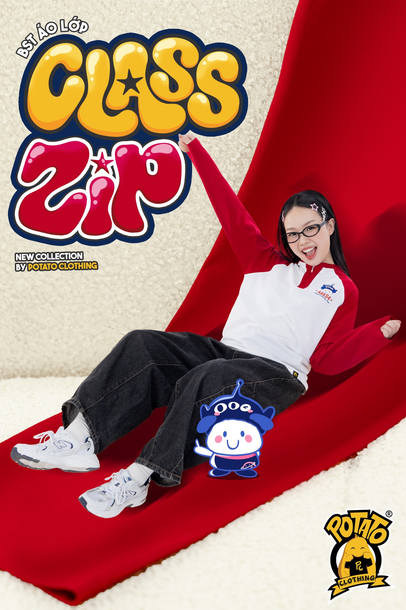 BST ÁO LỚP CLASSZIP TRẮNG ĐỎ