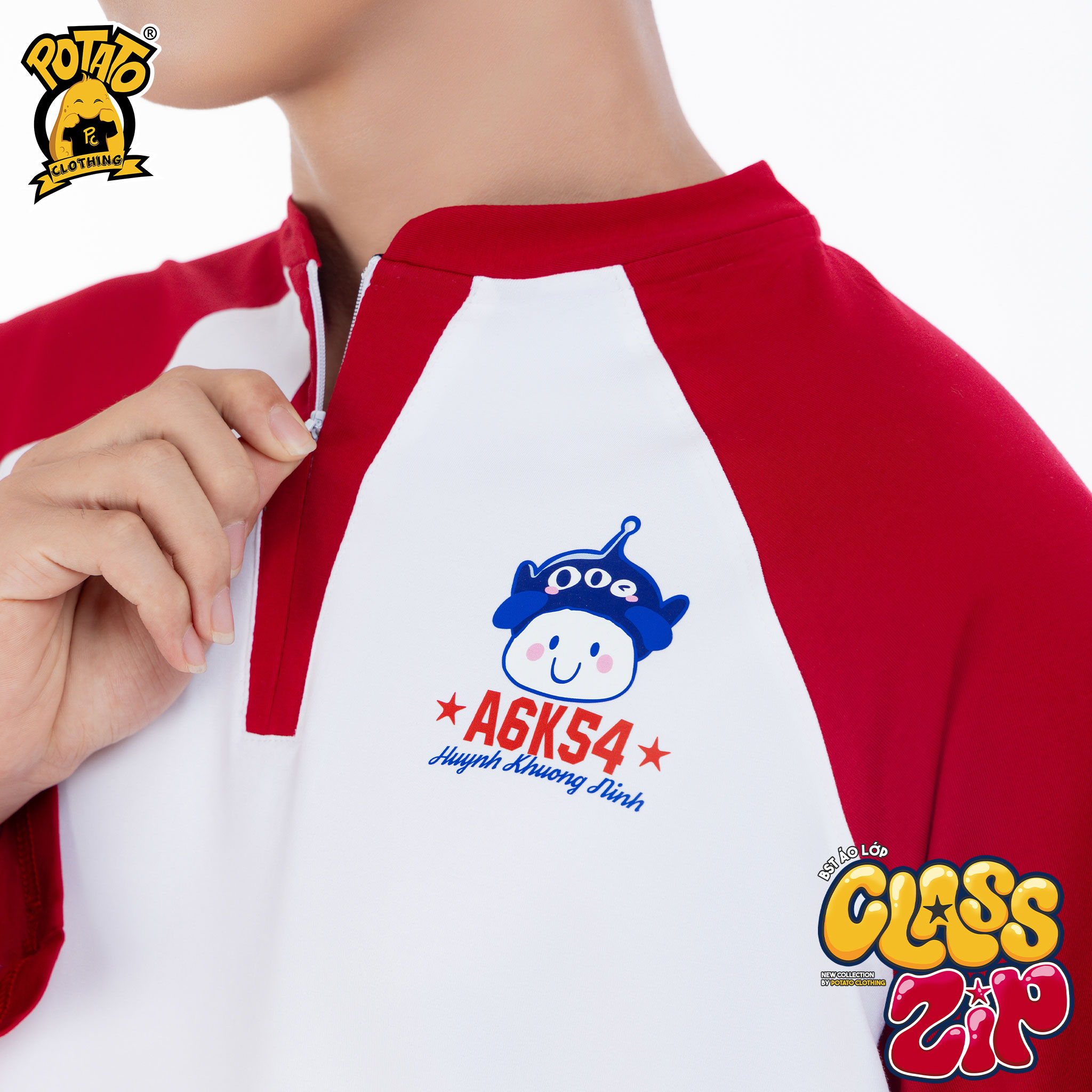 BST ÁO LỚP CLASSZIP TRẮNG ĐỎ