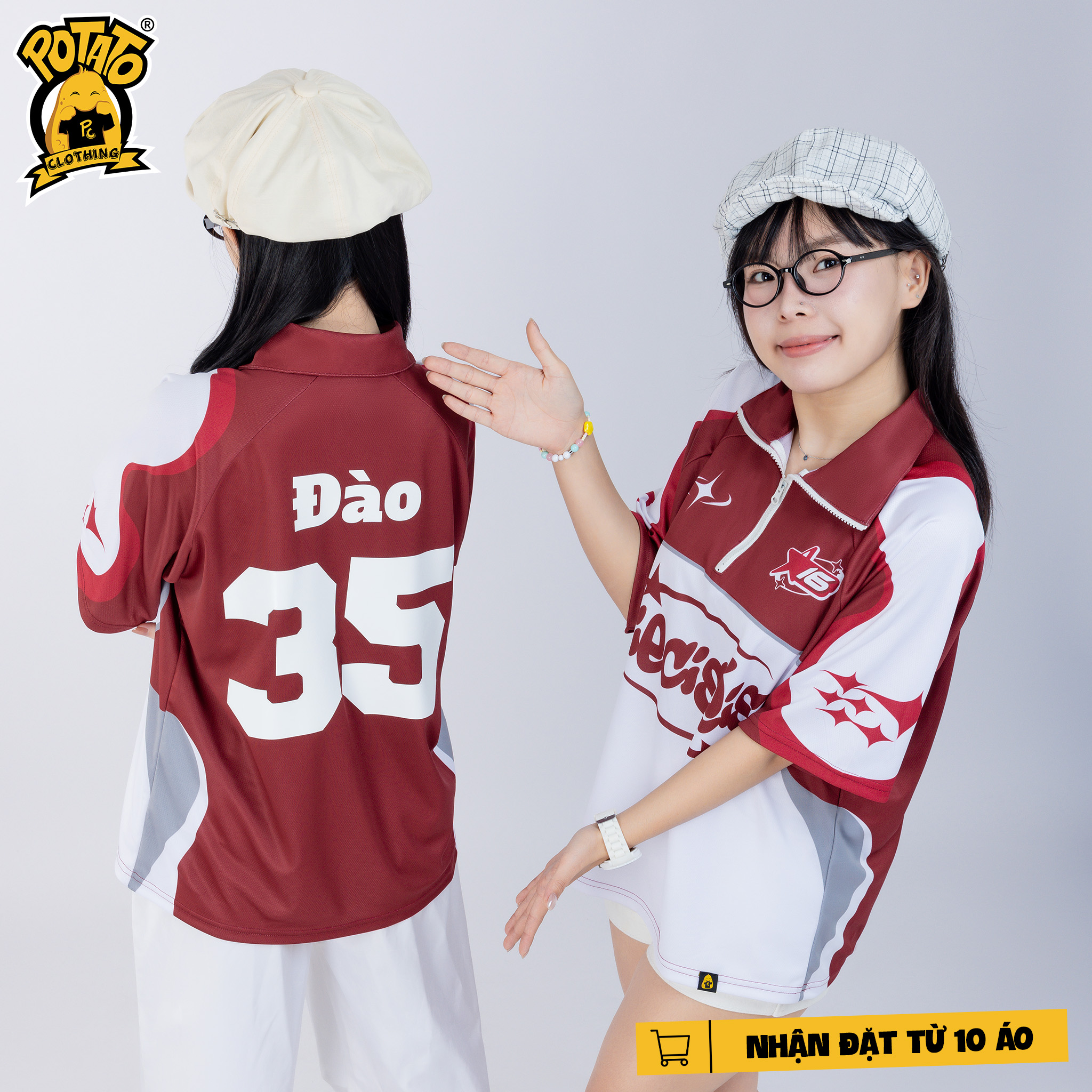 ÁO LỚP POLO ZIPPY CREW 12A16 - HOÀNG HOA THÁM