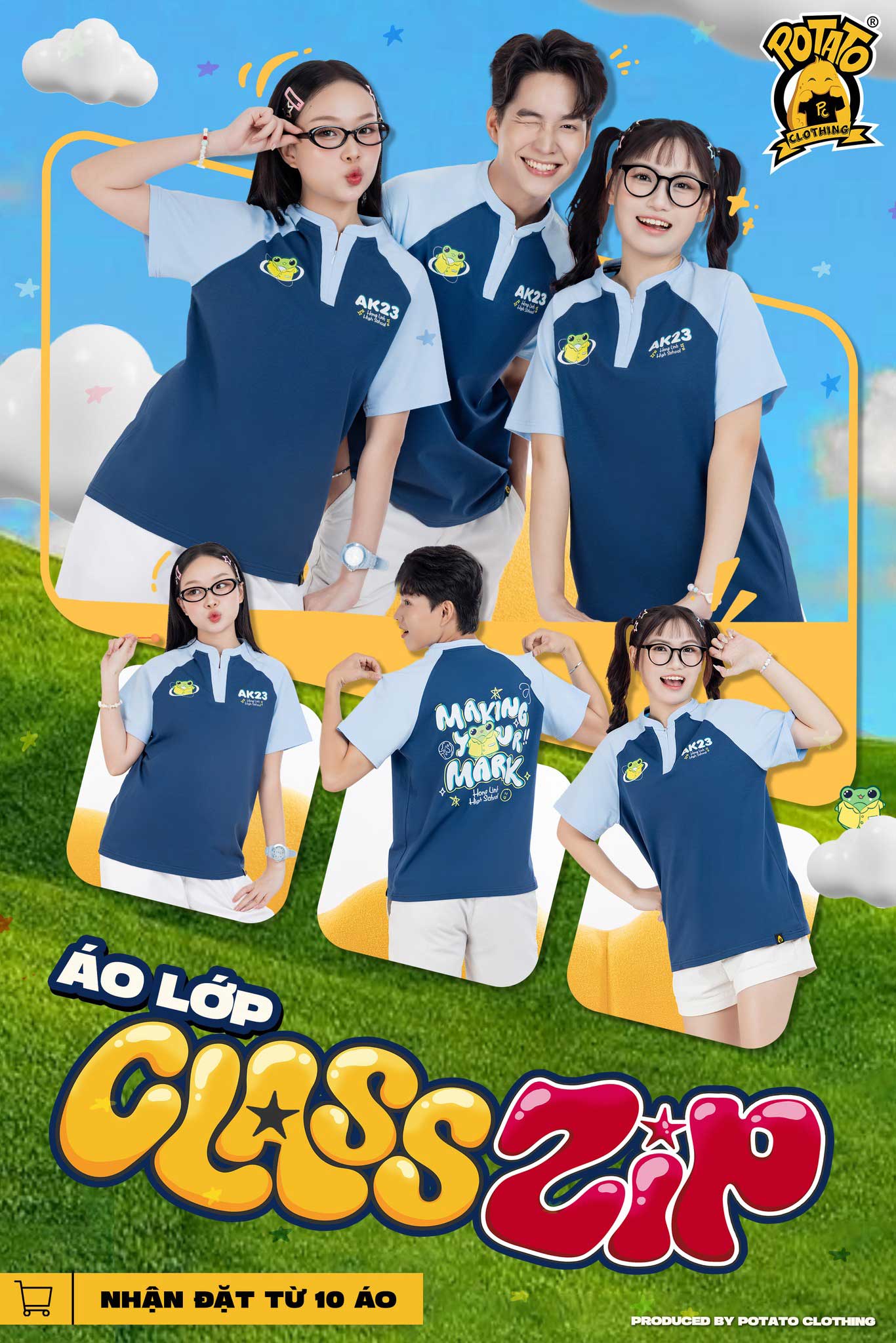 BST ÁO LỚP CLASSZIP XANH DƯƠNG