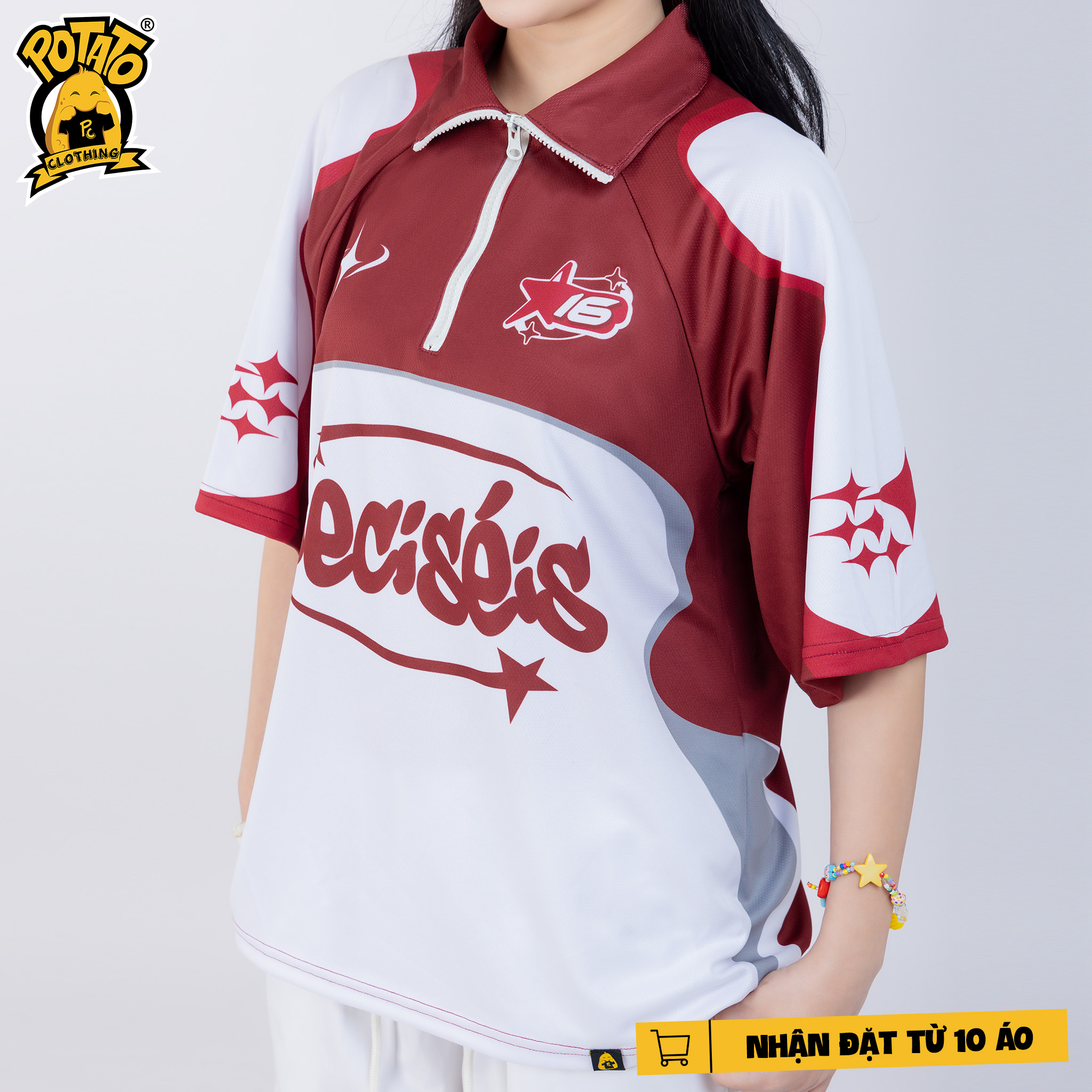 ÁO LỚP POLO ZIPPY CREW 12A16 - HOÀNG HOA THÁM