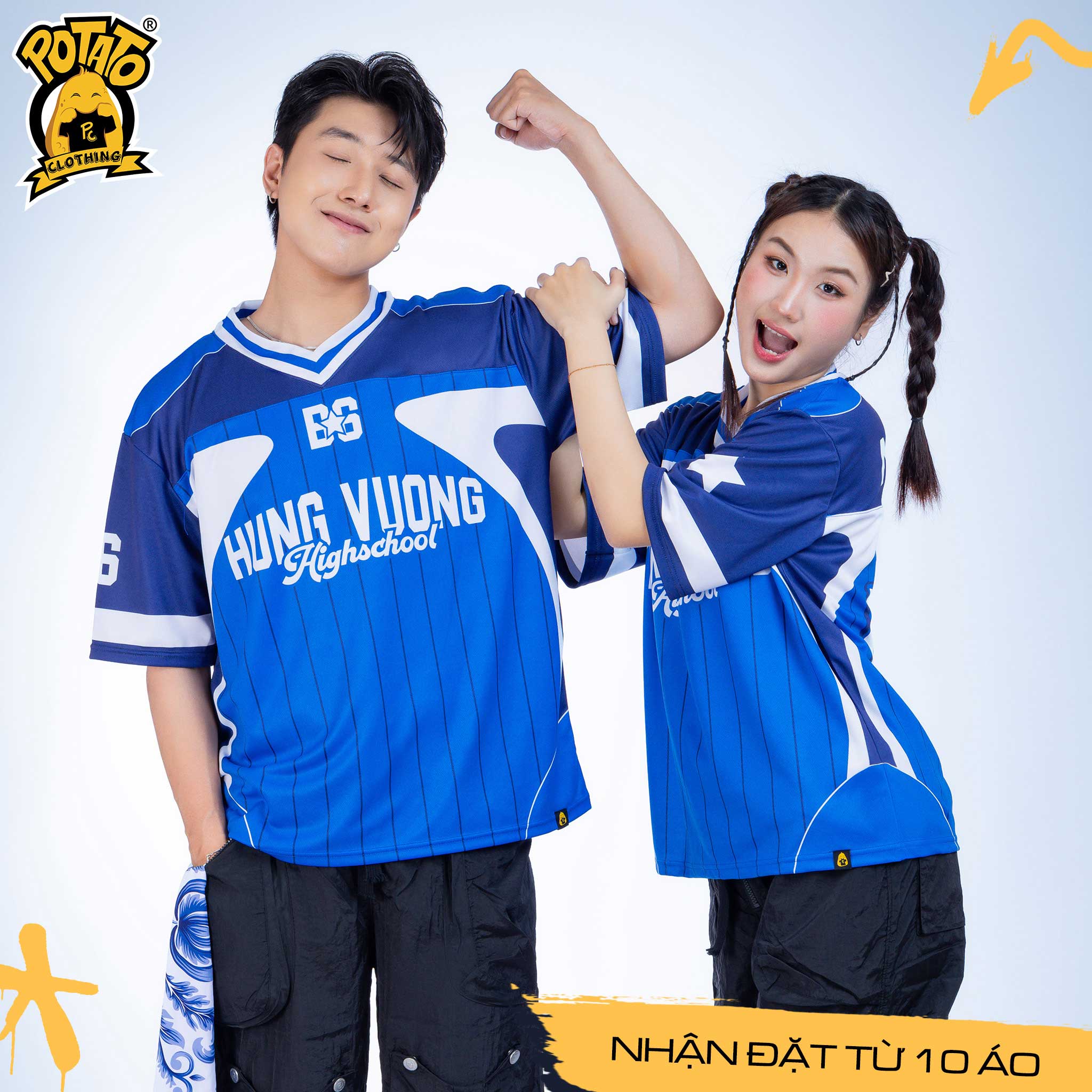 BST ÁO LỚP BÓNG BẦU DỤC INFINI-TEEN XANH DƯƠNG