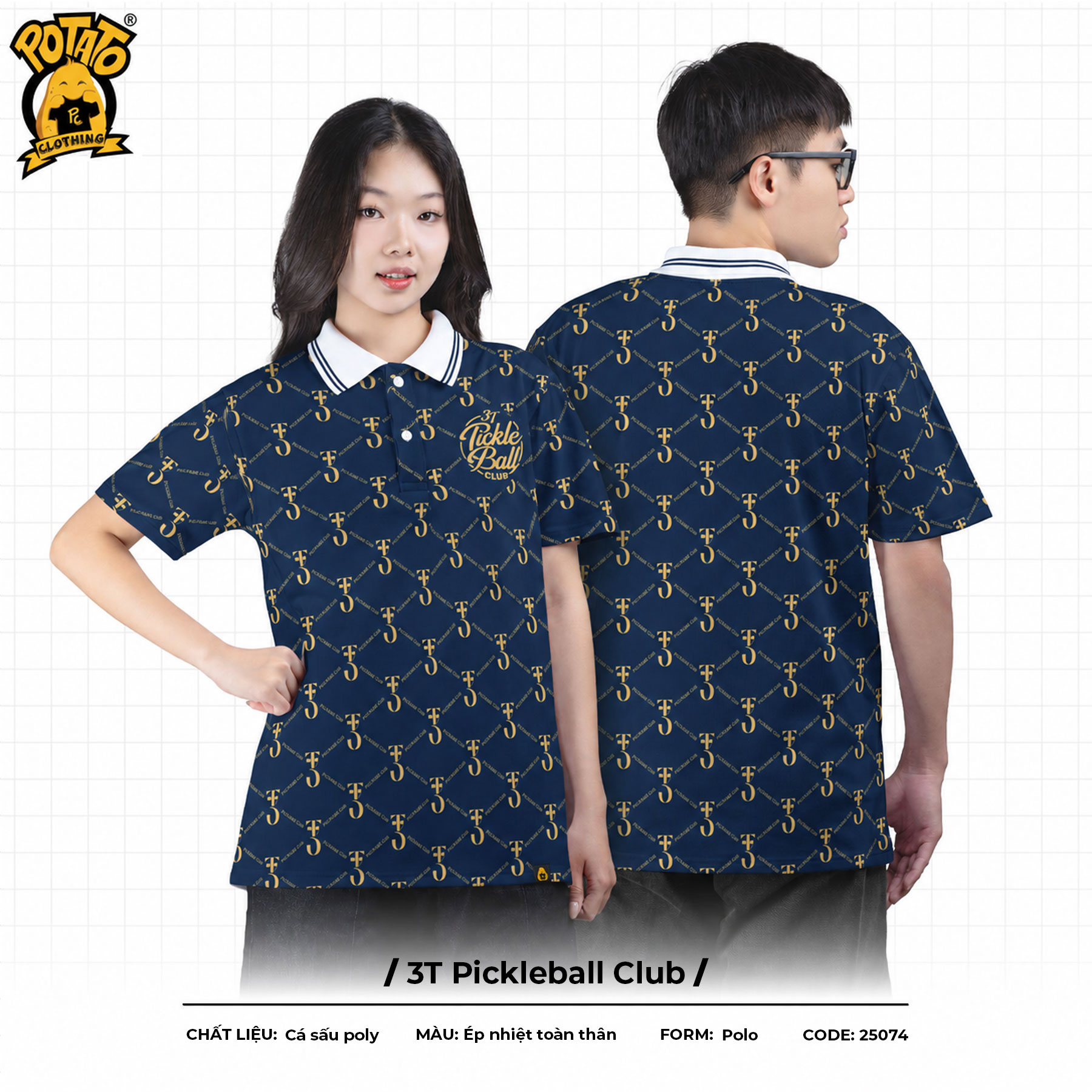 Đồng phục polo 3T Pickleball Club