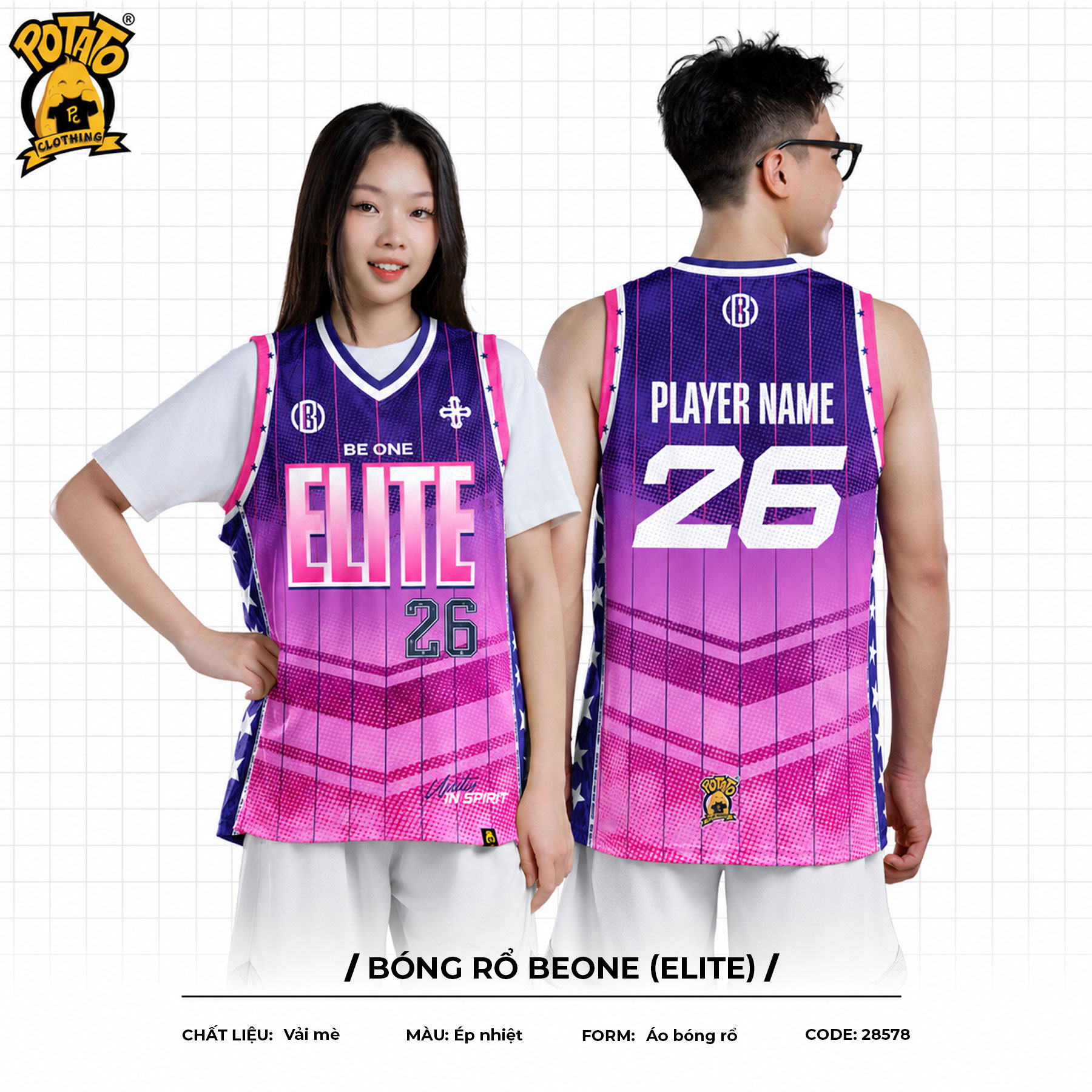 Áo nhóm bóng rổ BEONE (ELITE)