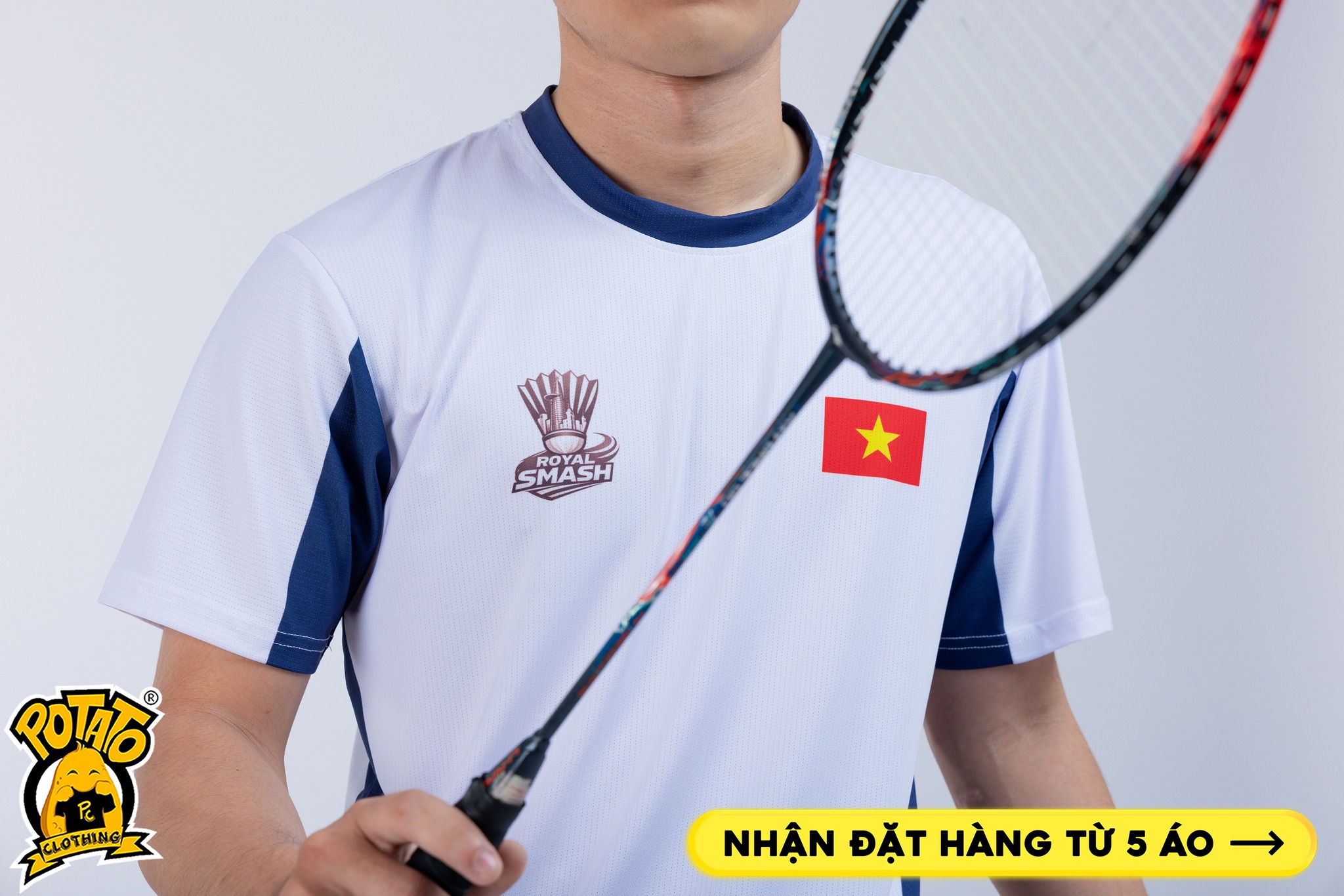 Đồng Phục Pickleball ROYAL SMASH Trắng
