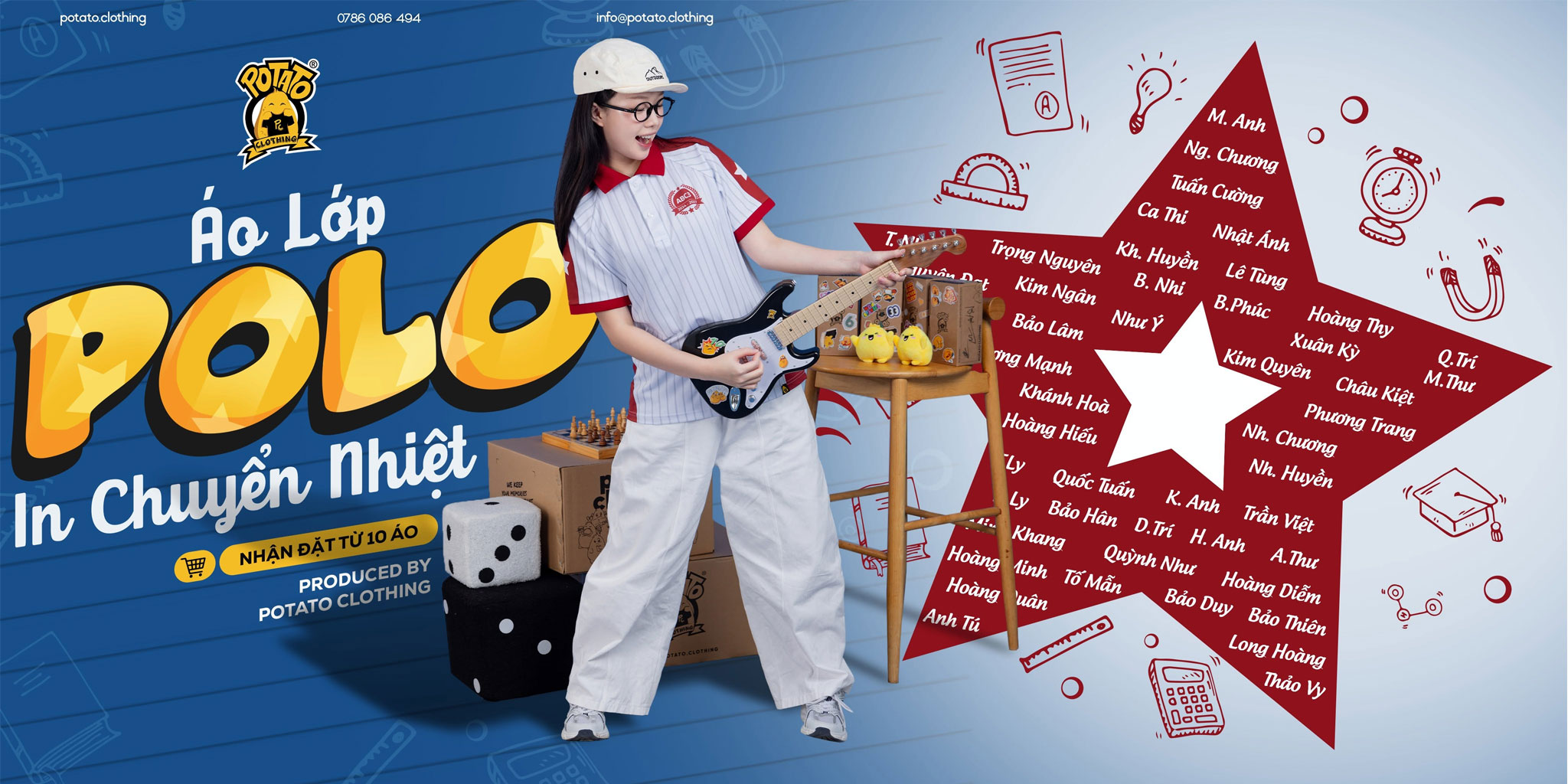 Áo lớp polo 11B3 - Đoàn Thị Điểm