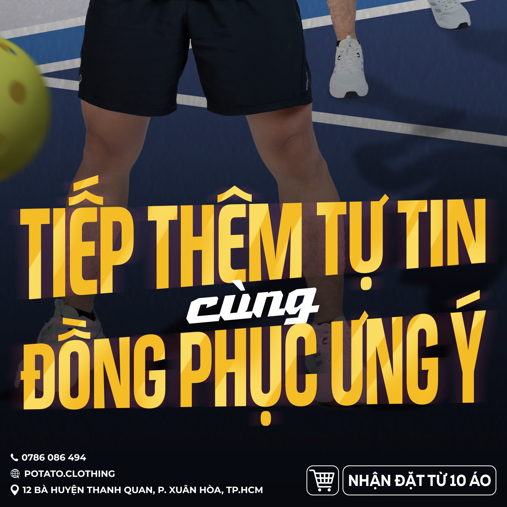 Đồng Phục Pickleball Sunny Pickleball Đen