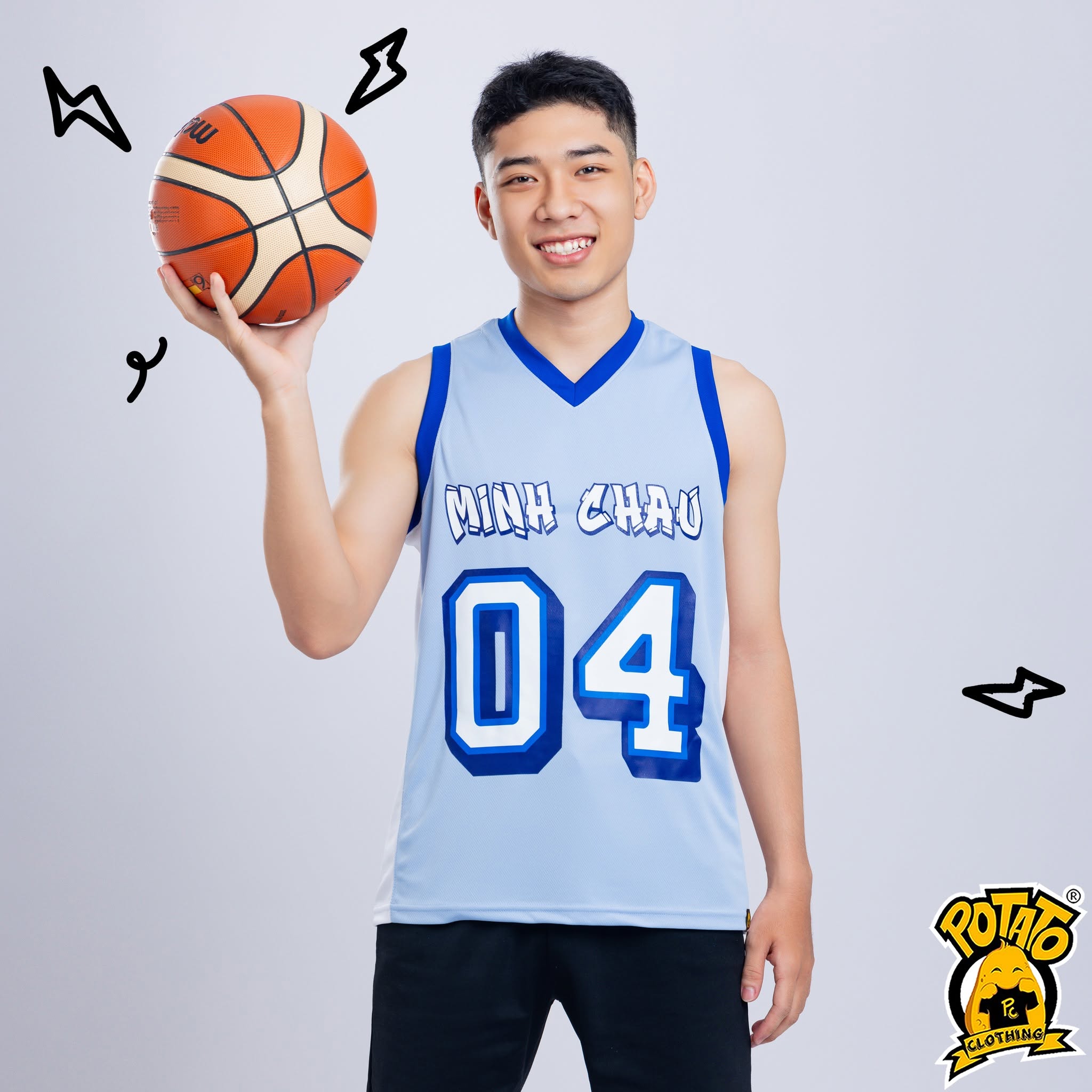 Áo lớp bóng rổ 8.7 - Song Ngữ Á Châu