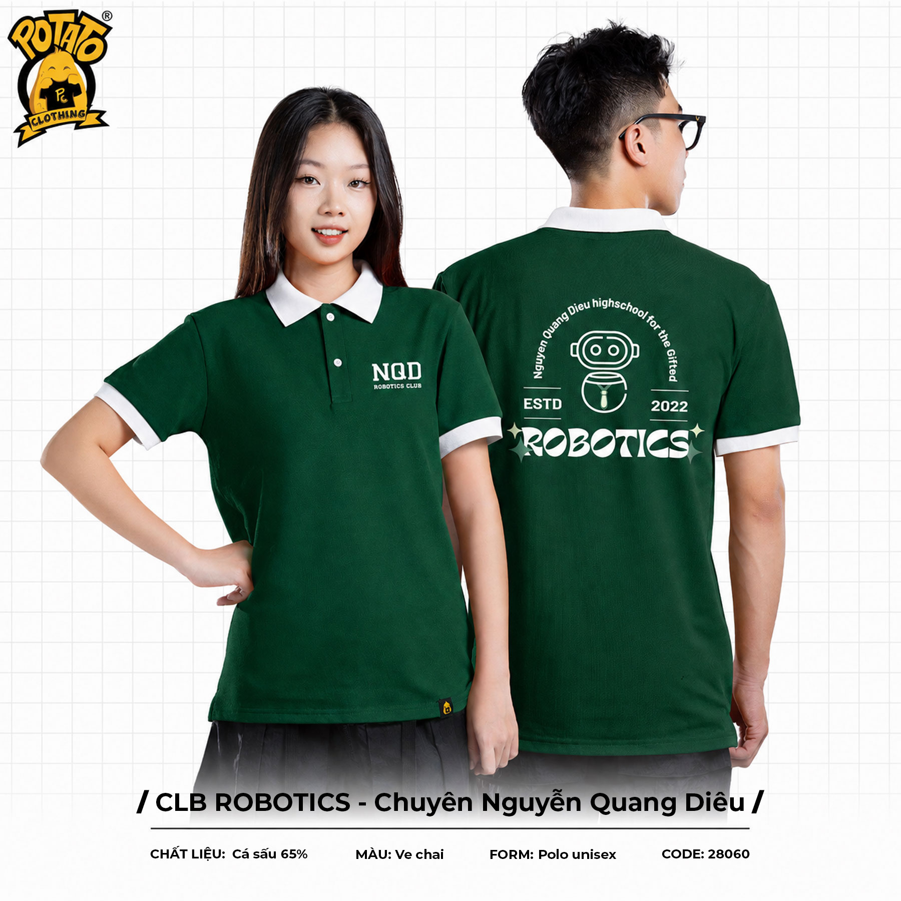 Đồng phục polo CLB ROBOTICS - Chuyên Nguyễn Quang Diêu