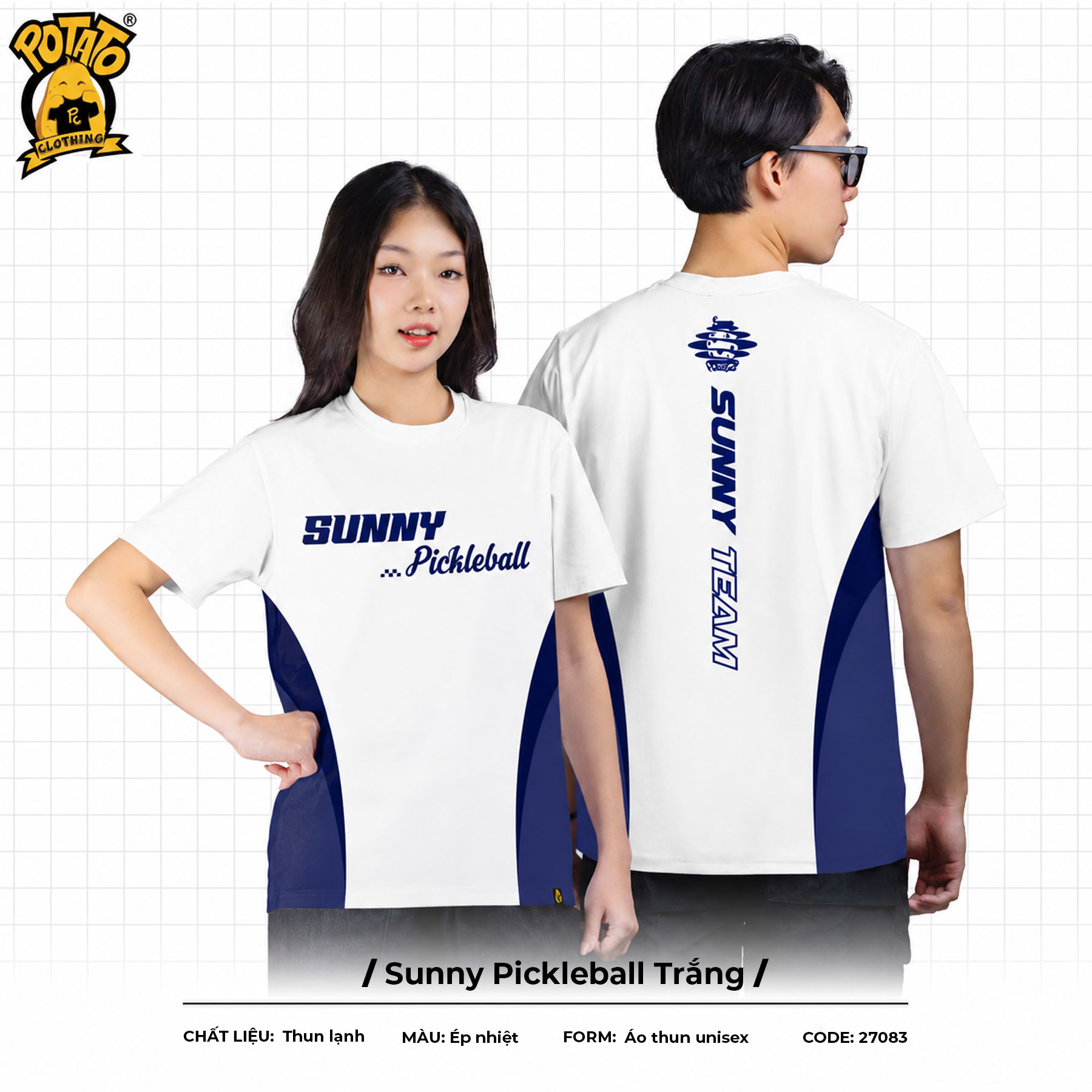 Đồng Phục Pickleball Sunny Pickleball Trắng