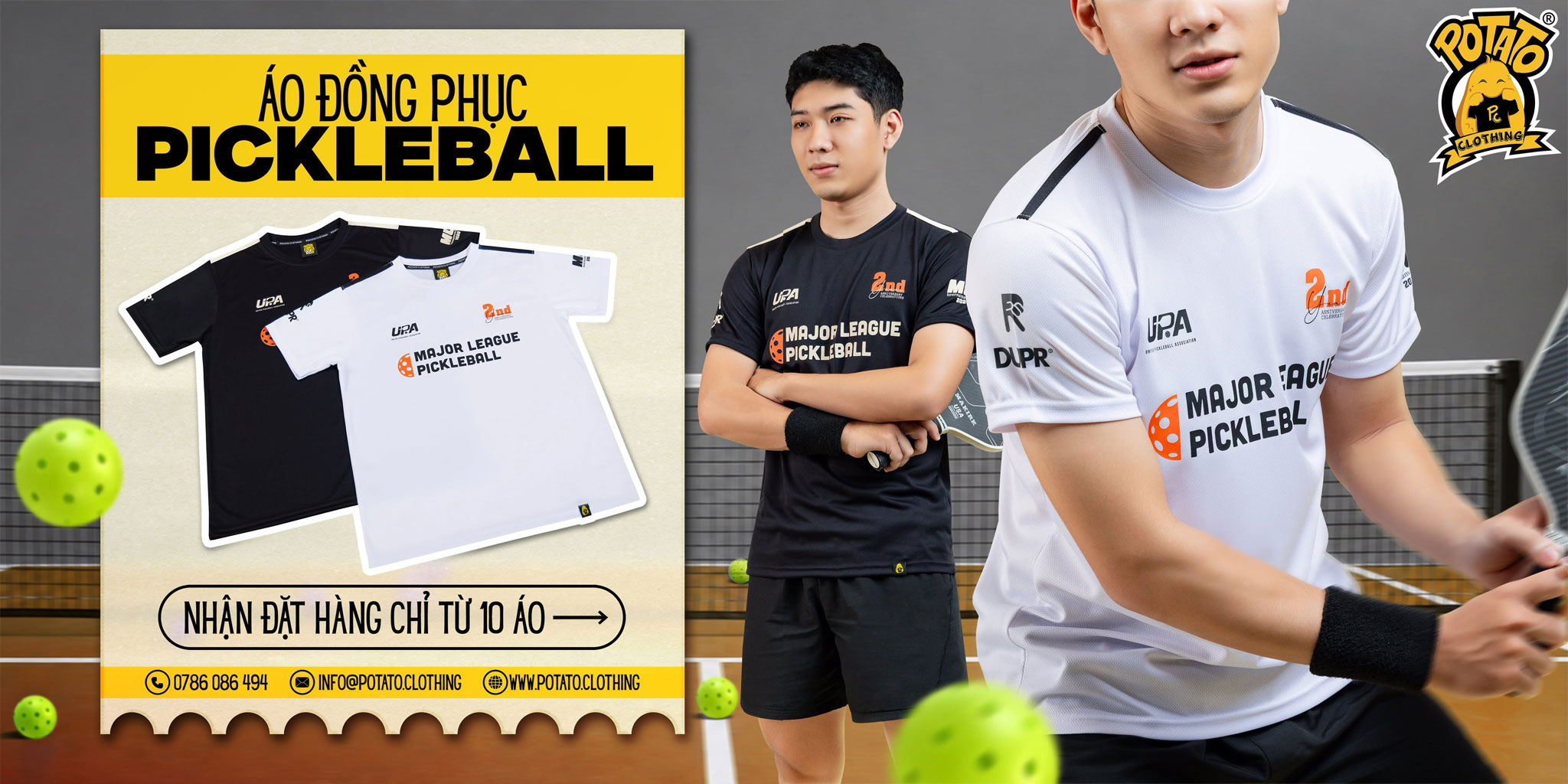 Đồng phục thể thao BALL HUB Pickleball Đen