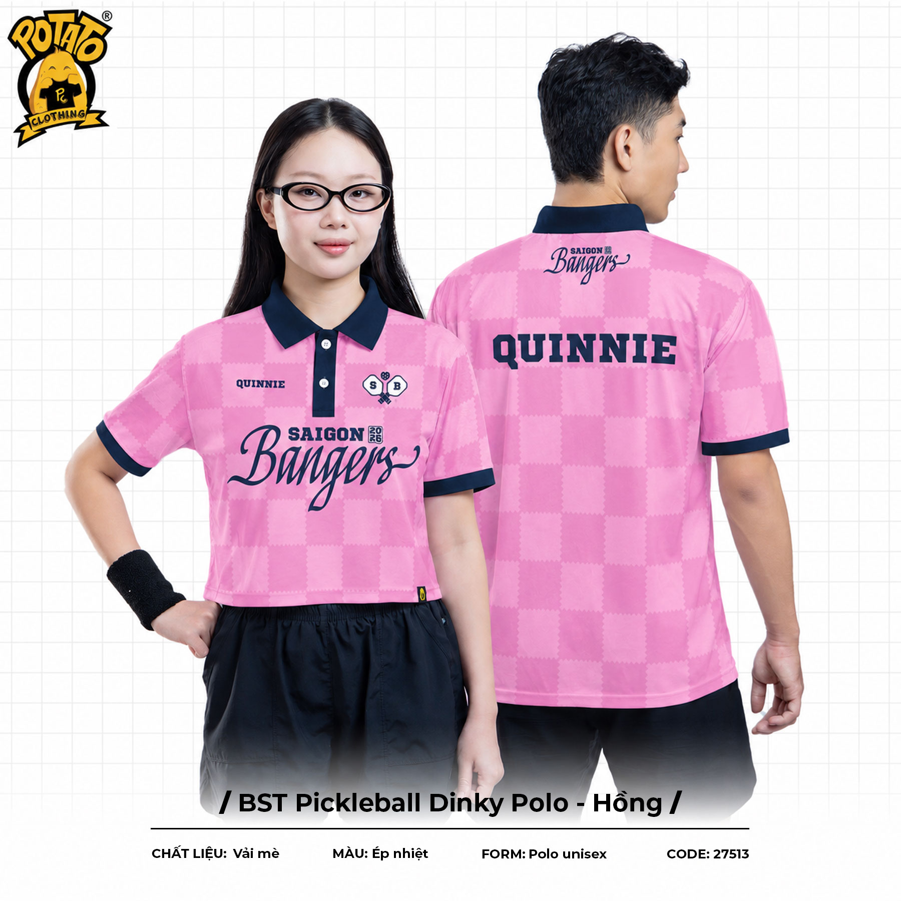 BST Đồng phục Dinky Polo Hồng