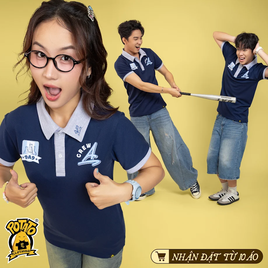 BST Áo lớp Poloverse xanh đen