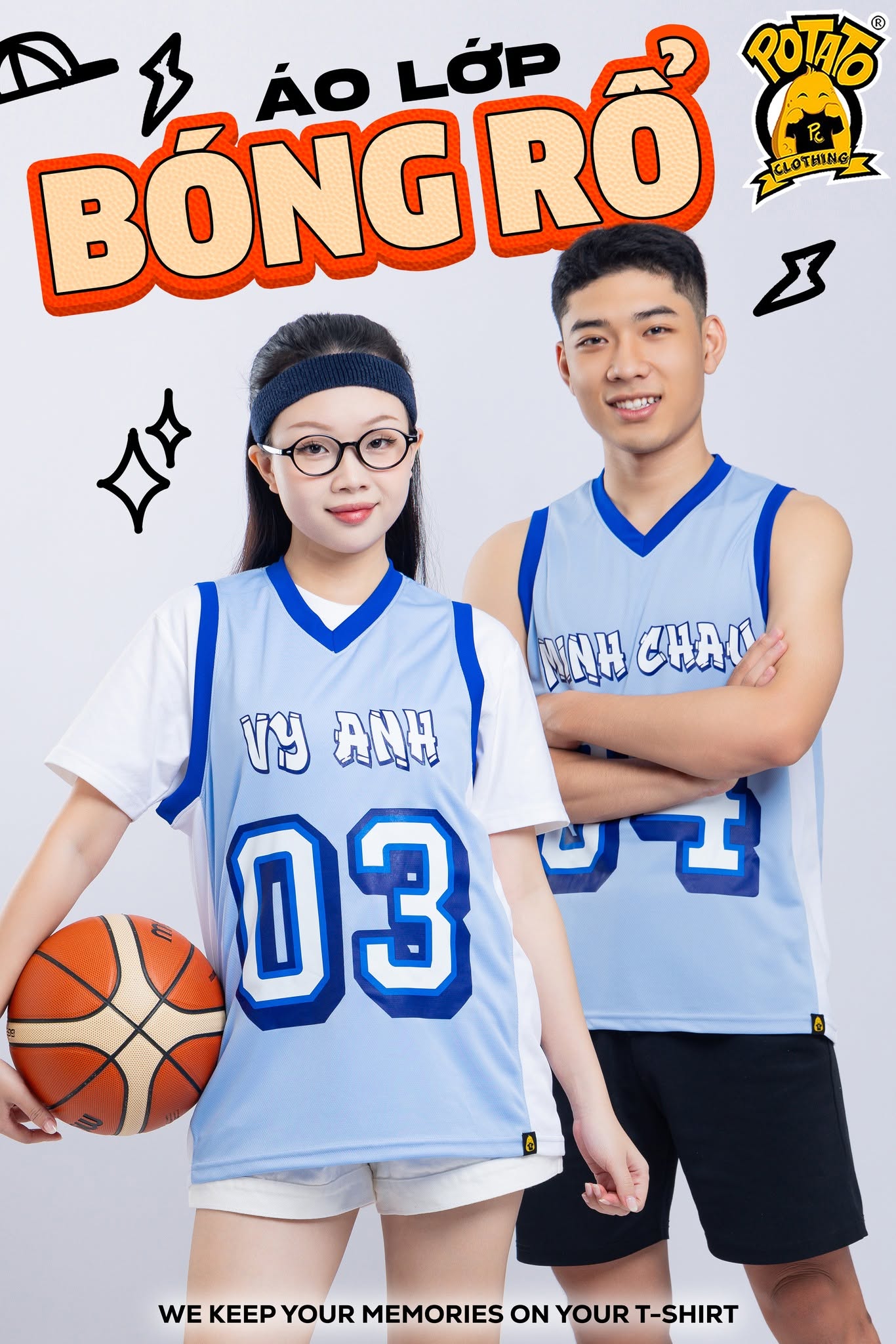 Áo lớp bóng rổ 8.7 - Song Ngữ Á Châu