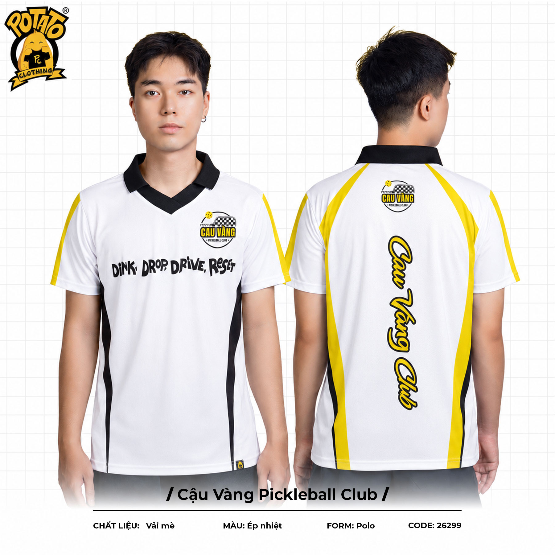 Đồng phục polo Pickleball Cậu Vàng Pickleball Club