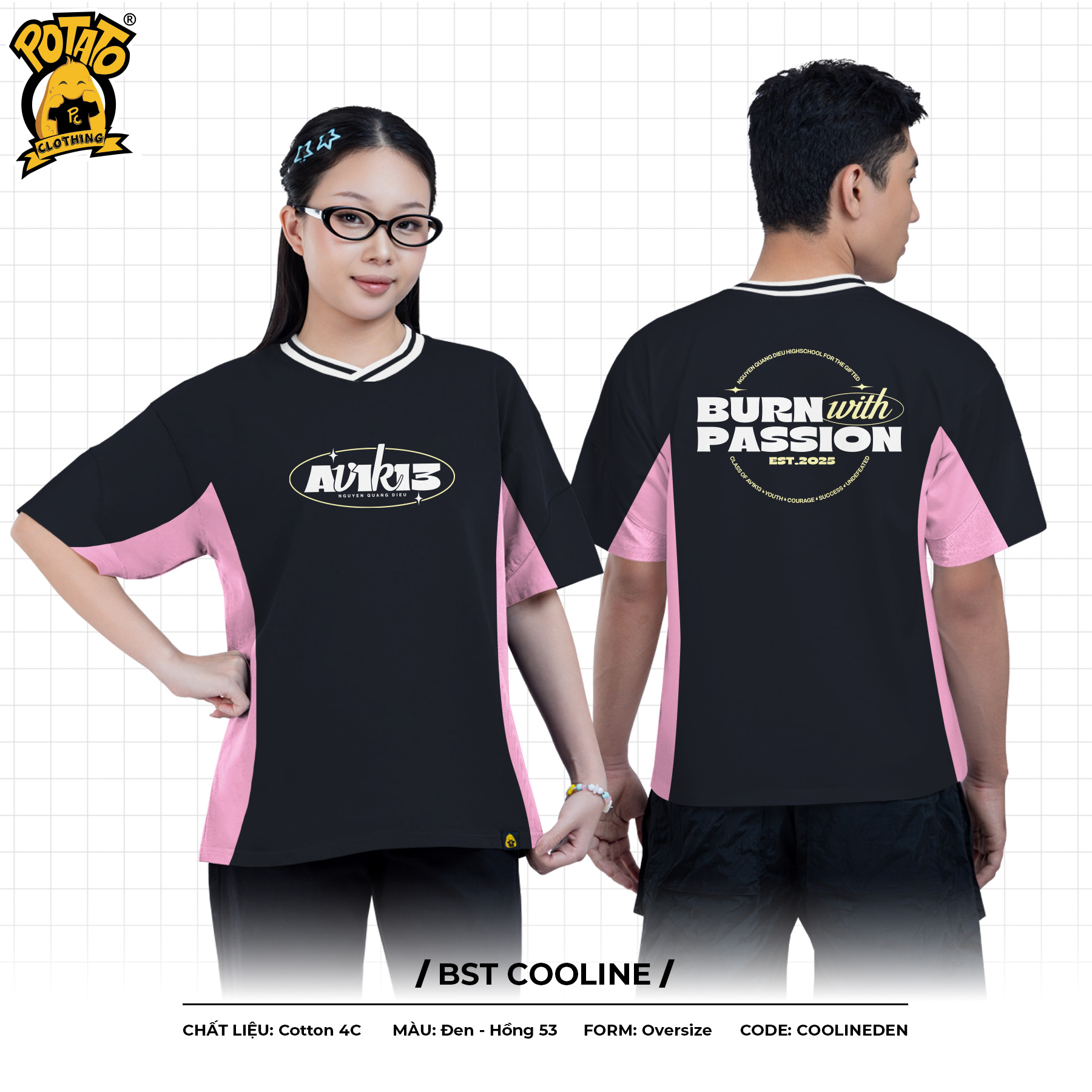 BST ÁO LỚP COOLINE ĐEN